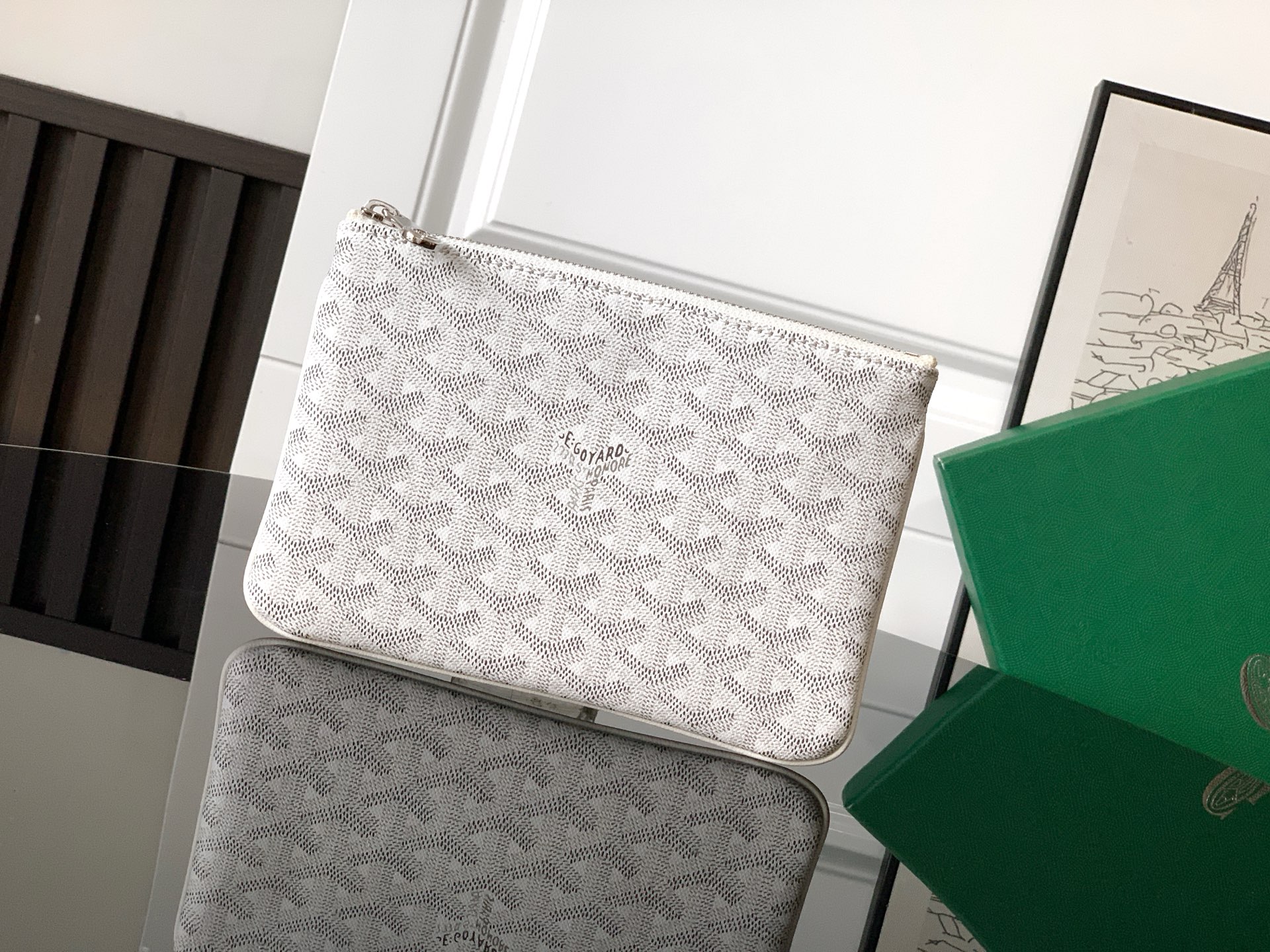 Goyard SENAT маленькая сумка-клатч на молнии с карманом для карт