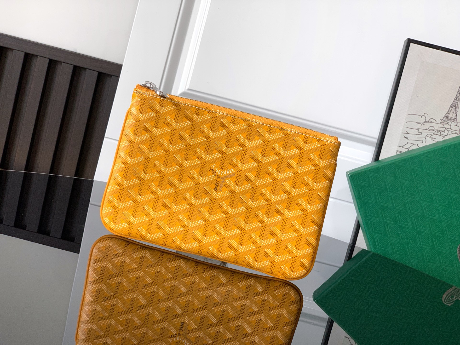 Goyard SENAT маленькая сумка-клатч на молнии с карманом для карт