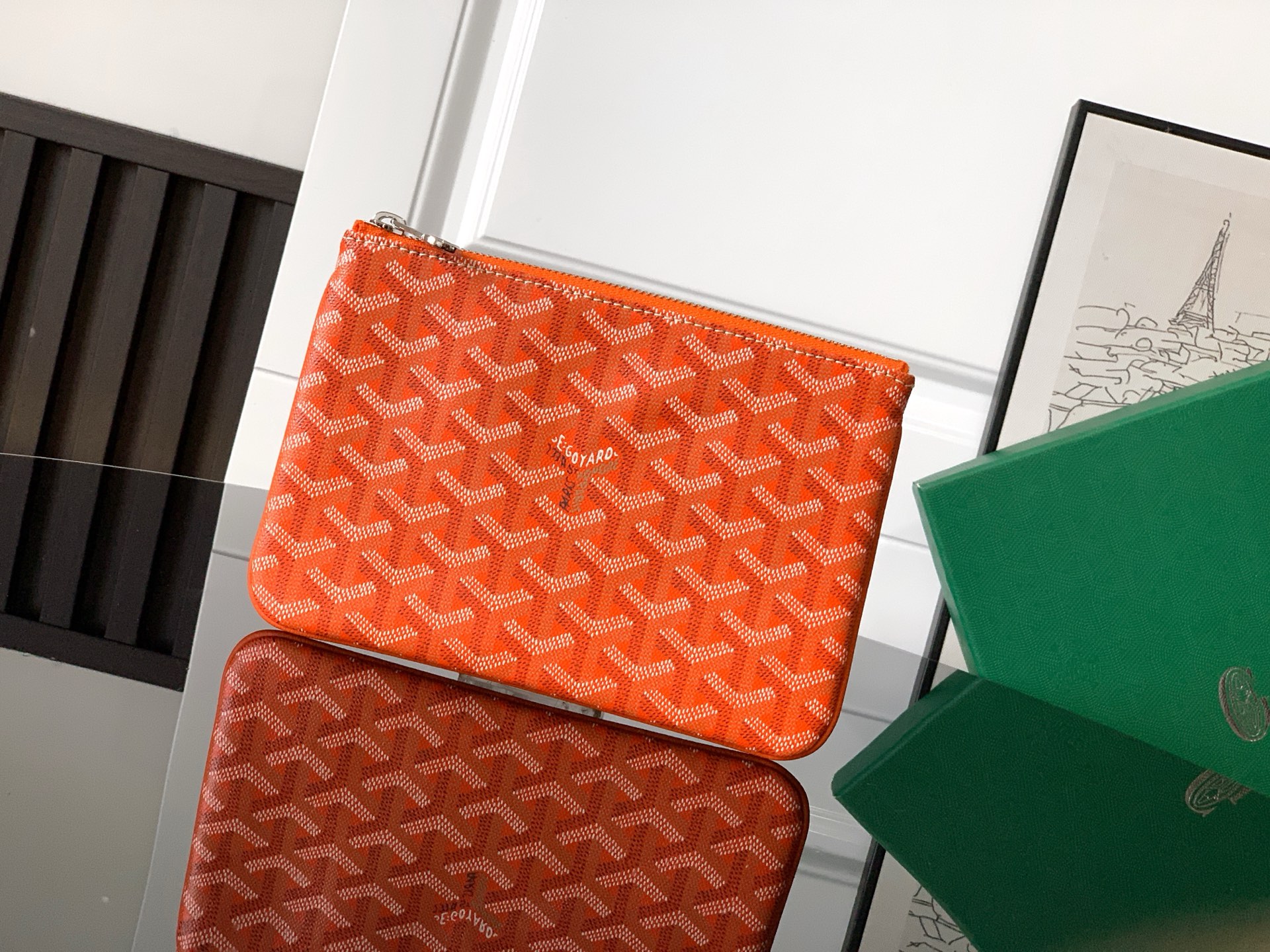 Goyard SENAT маленькая сумка-клатч на молнии с карманом для карт