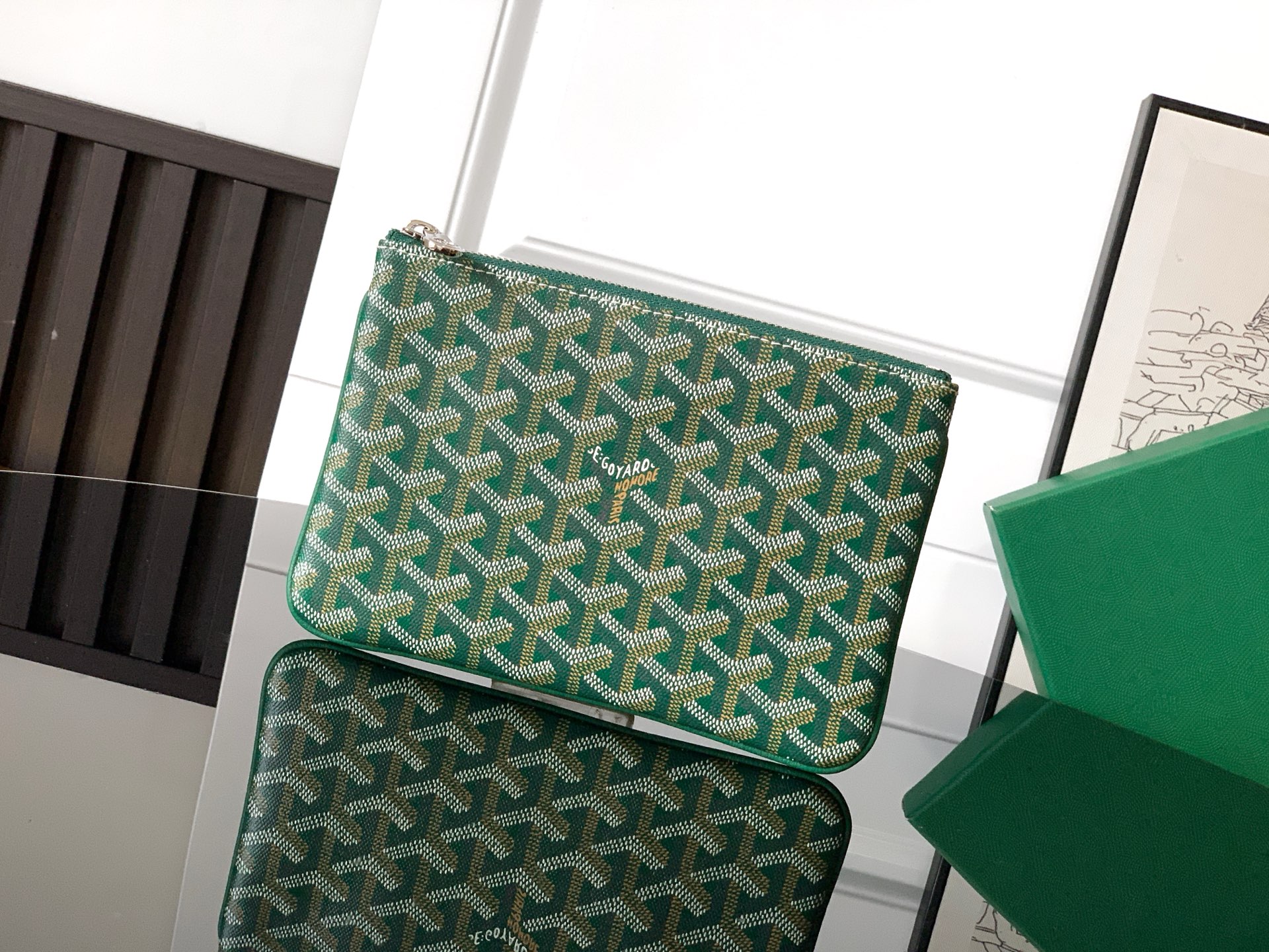 Goyard SENAT маленькая сумка-клатч на молнии с карманом для карт