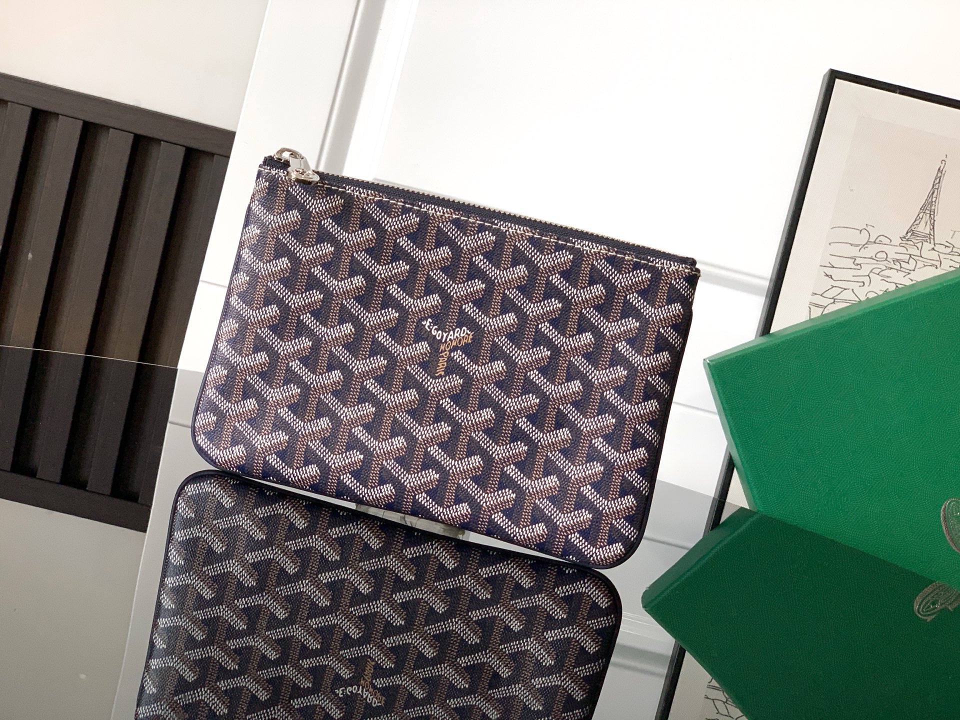 Goyard SENAT маленькая сумка-клатч на молнии с карманом для карт