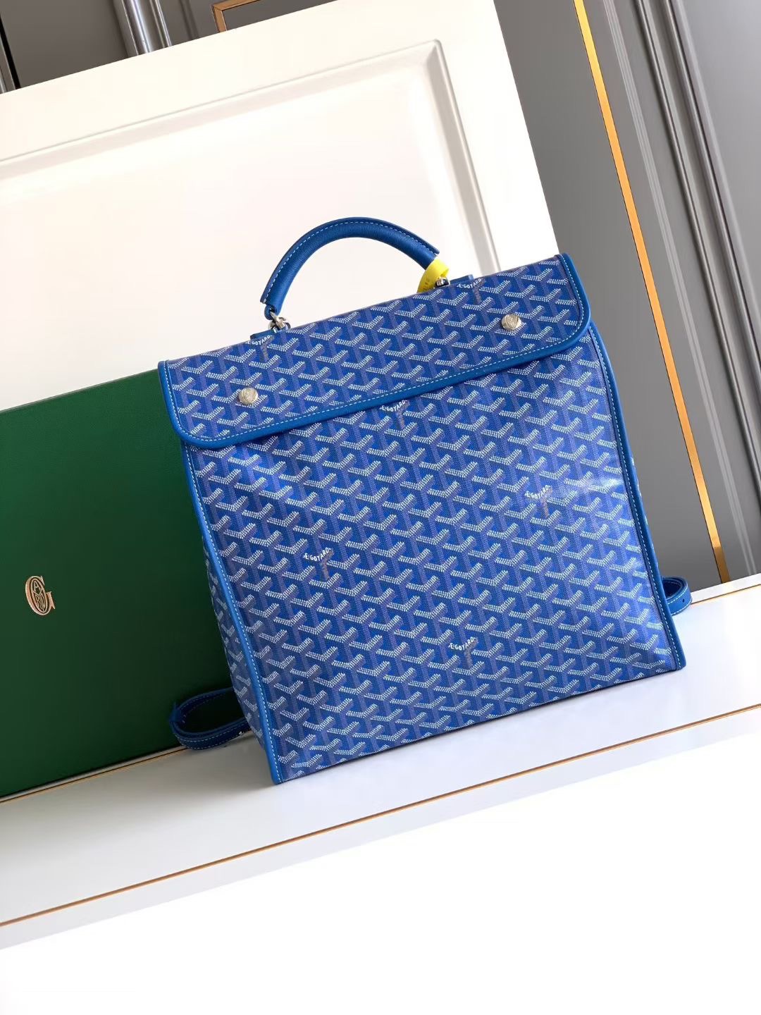 Goyard Saint Léger backpack foldable detachable straps large inside and outside pockets