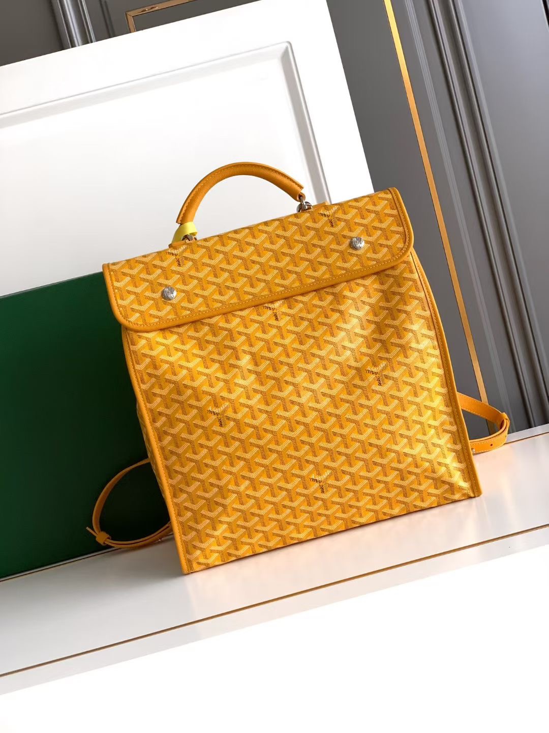 Goyard Saint Léger backpack foldable detachable straps large inside and outside pockets