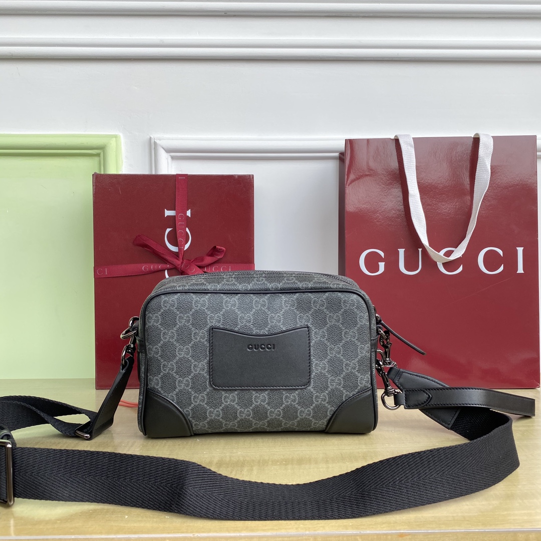 Gucci Men's GG Supreme Crossbody Bag, 23 cm, Brown 3 i1744260582 9493 9