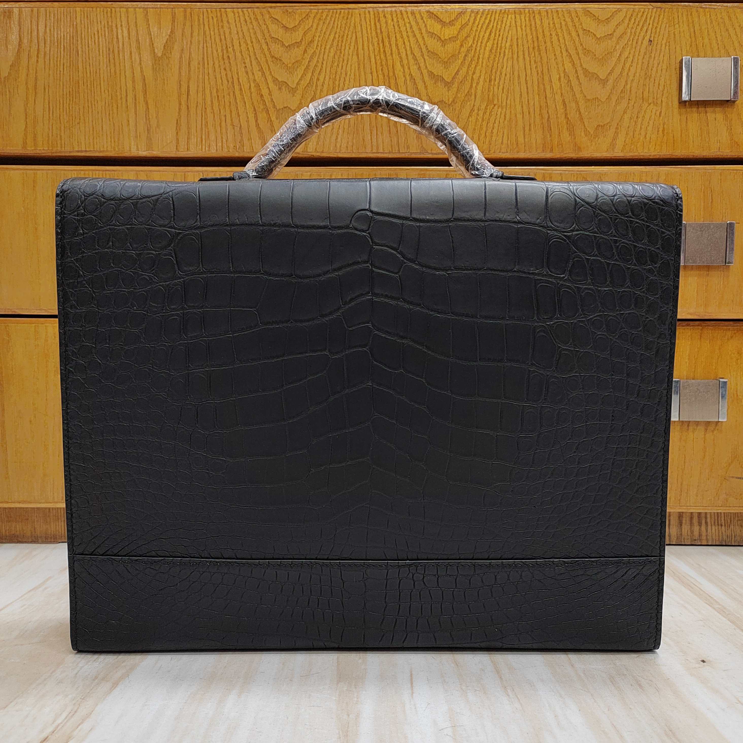 Hermes Briefcase Black Crocodile-embossed 37x29x6cm business