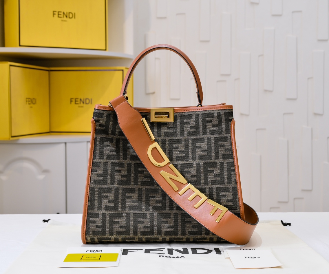 Fendi Peekaboo Taschen Handtaschen Gewebe