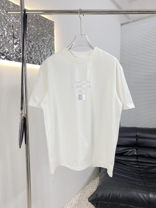 Acne Studios 25SS New Short Sleeve T-Shirt, Silver Logo, Unisex Design 1 Acne Studios 25SS New Short Sleeve T-Shirt, Silver Logo, Unisex Design
