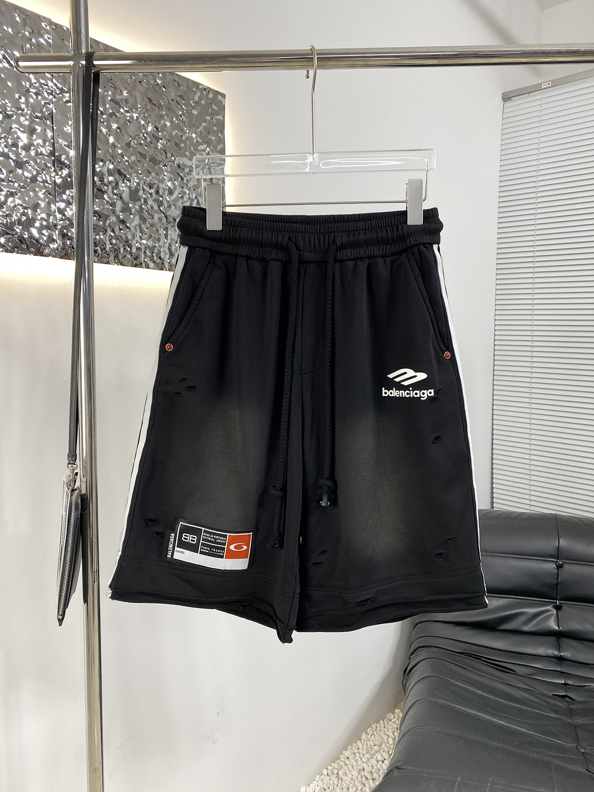 Balenciaga Distressed Logo Shorts - Spring/Summer Collection 2 i1747357853728 3372 0 0