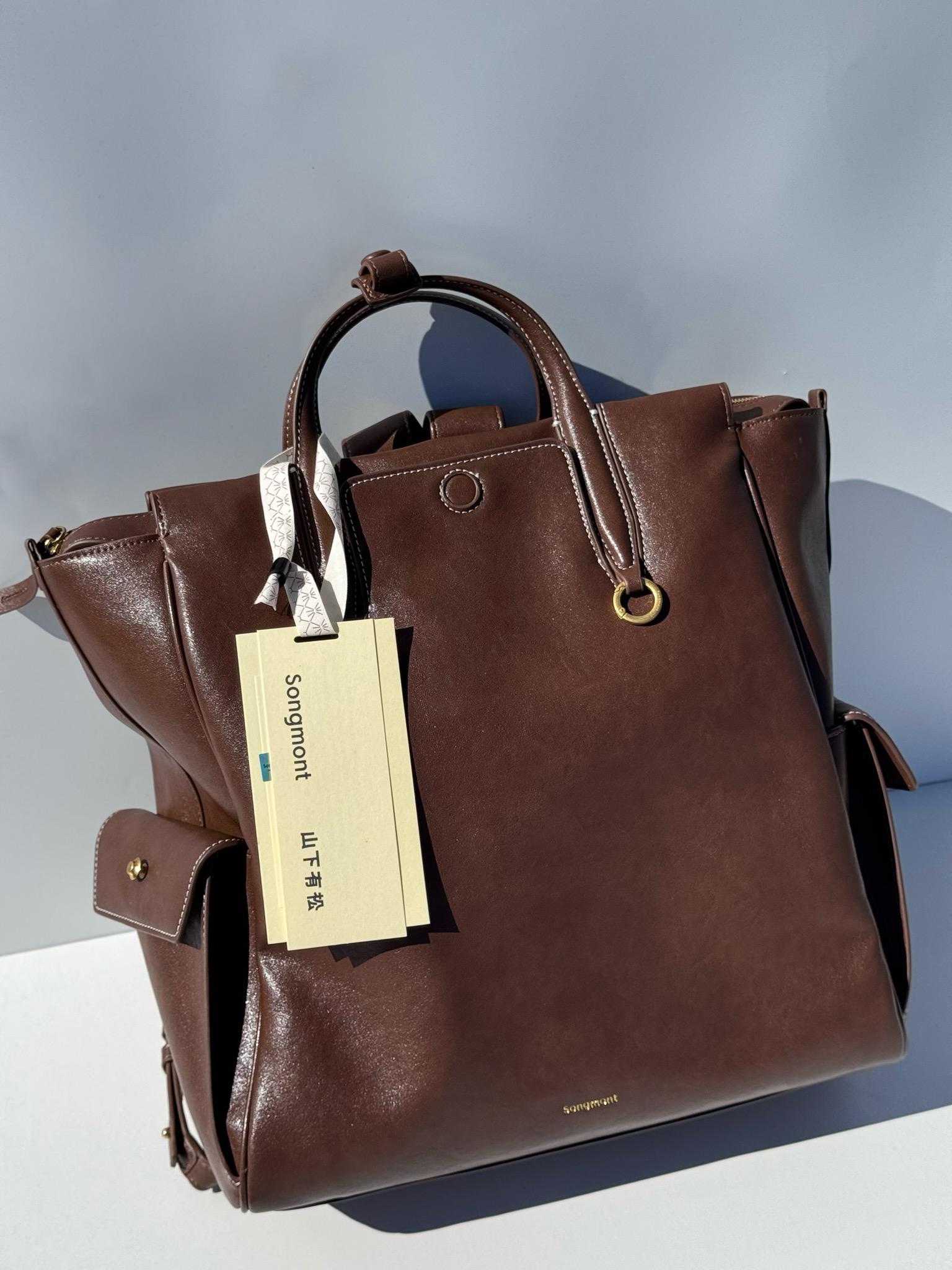 Vintage Casual Backpack in Sandalwood Brown - Comprehensive 8