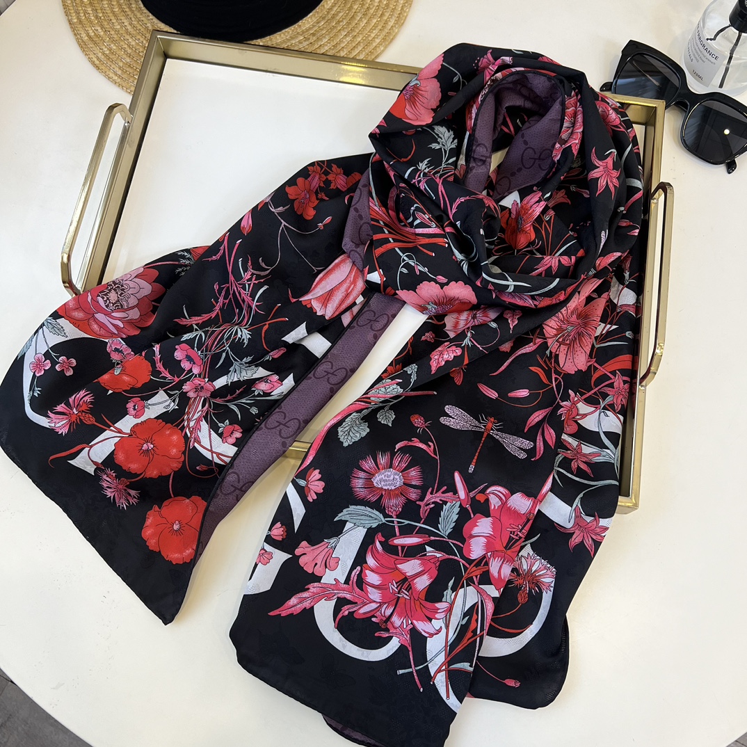 Luxurious Chumen Silk Scarf: Made with White Veils and Unique Guangdong Vegetated Water - 图片 6