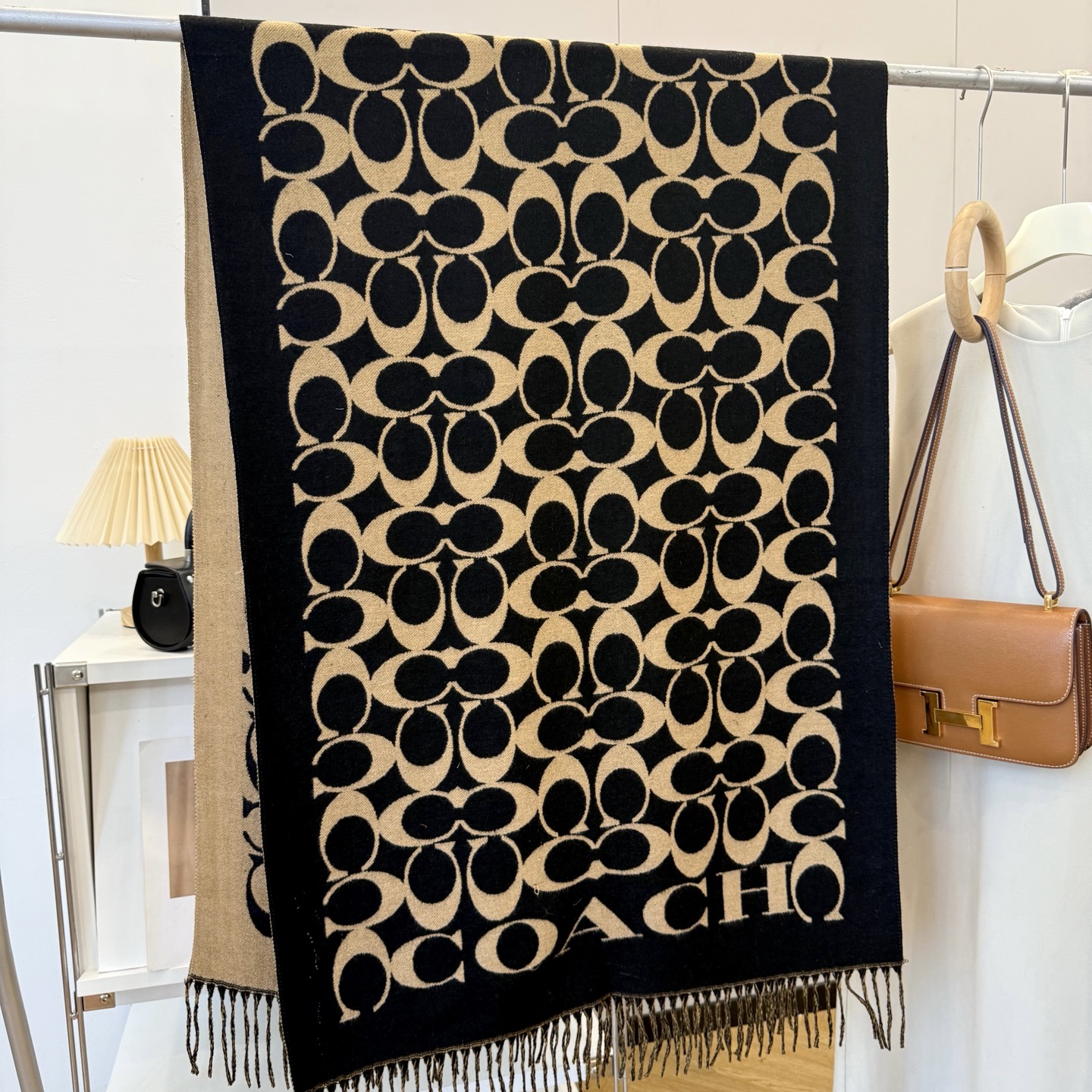 高端羊绒针织囲巾・秋冬男女共用・クラシックデザイン