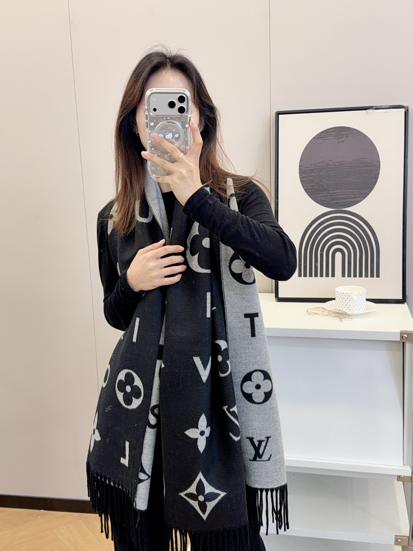 大驴家 Fluffygram 羊驼毛混紡の暖かい囲巾