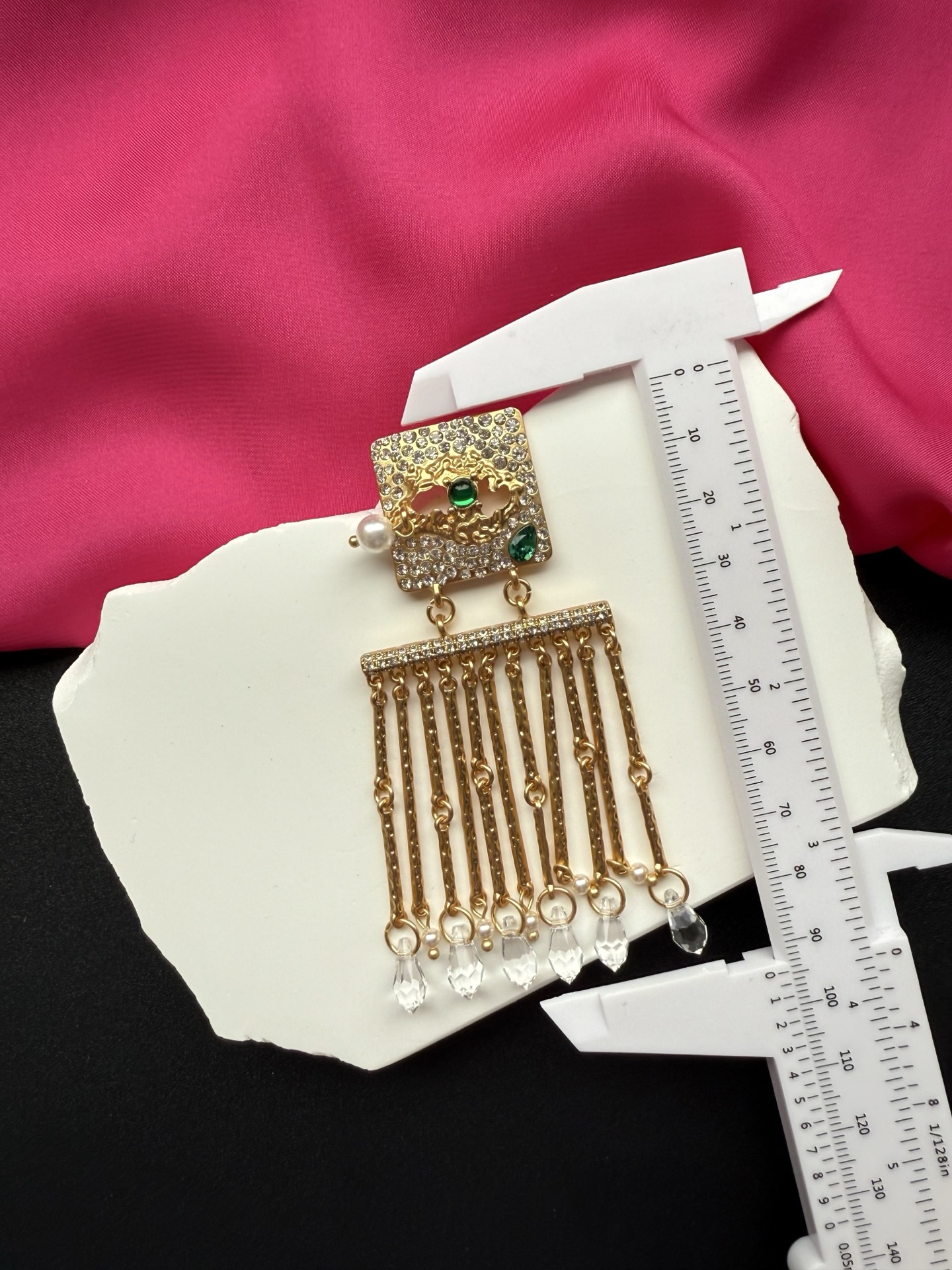 Серьги Schiaparelli с кристаллами и жемчугом