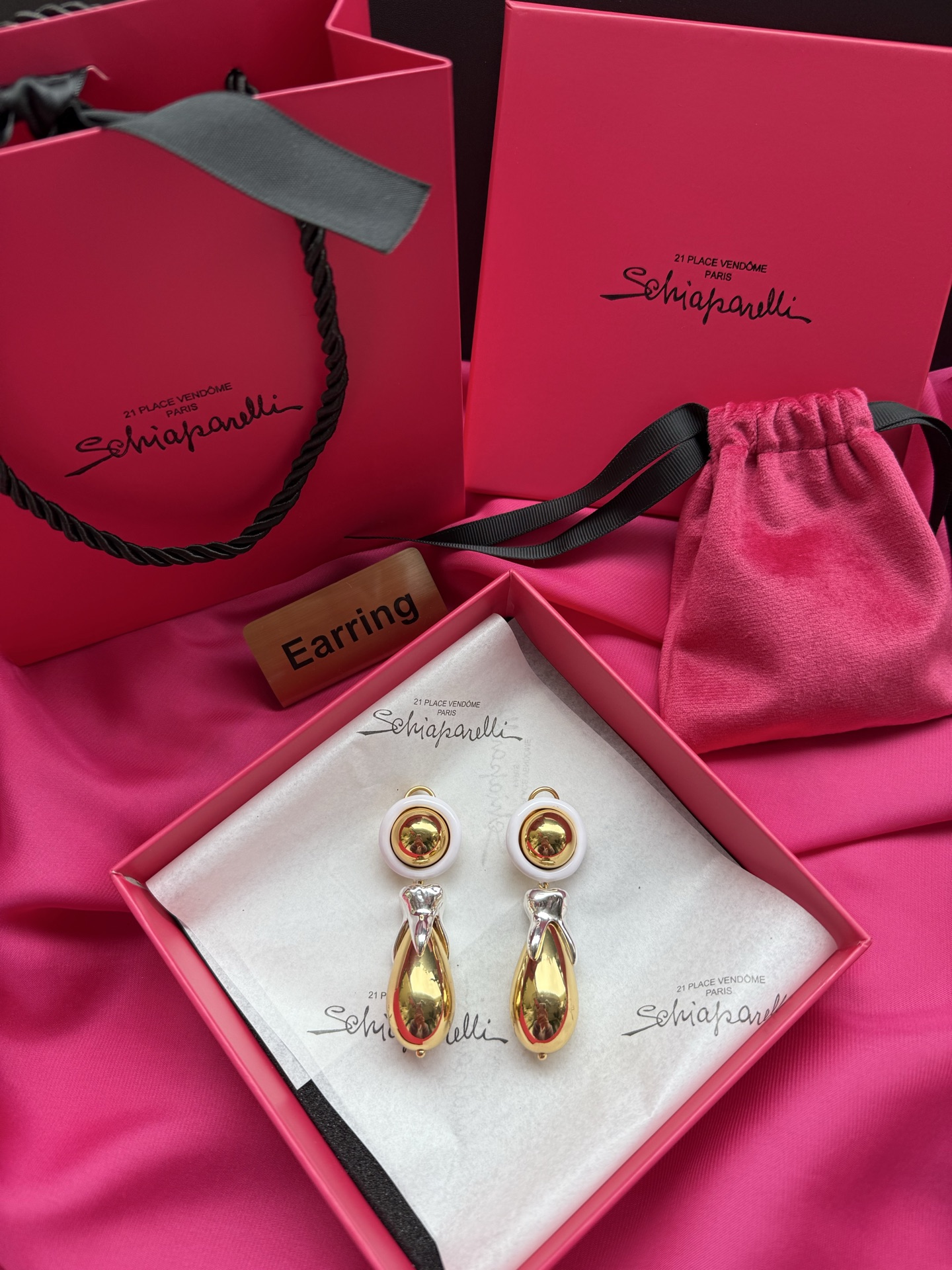 Серьги в форме птицы Schiaparelli