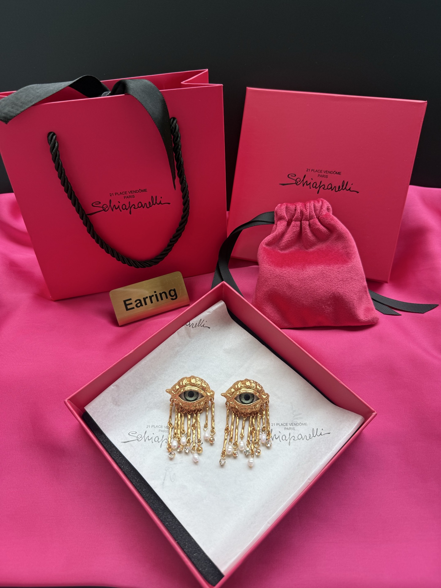 Серьги Schiaparelli с глазом и жемчугом