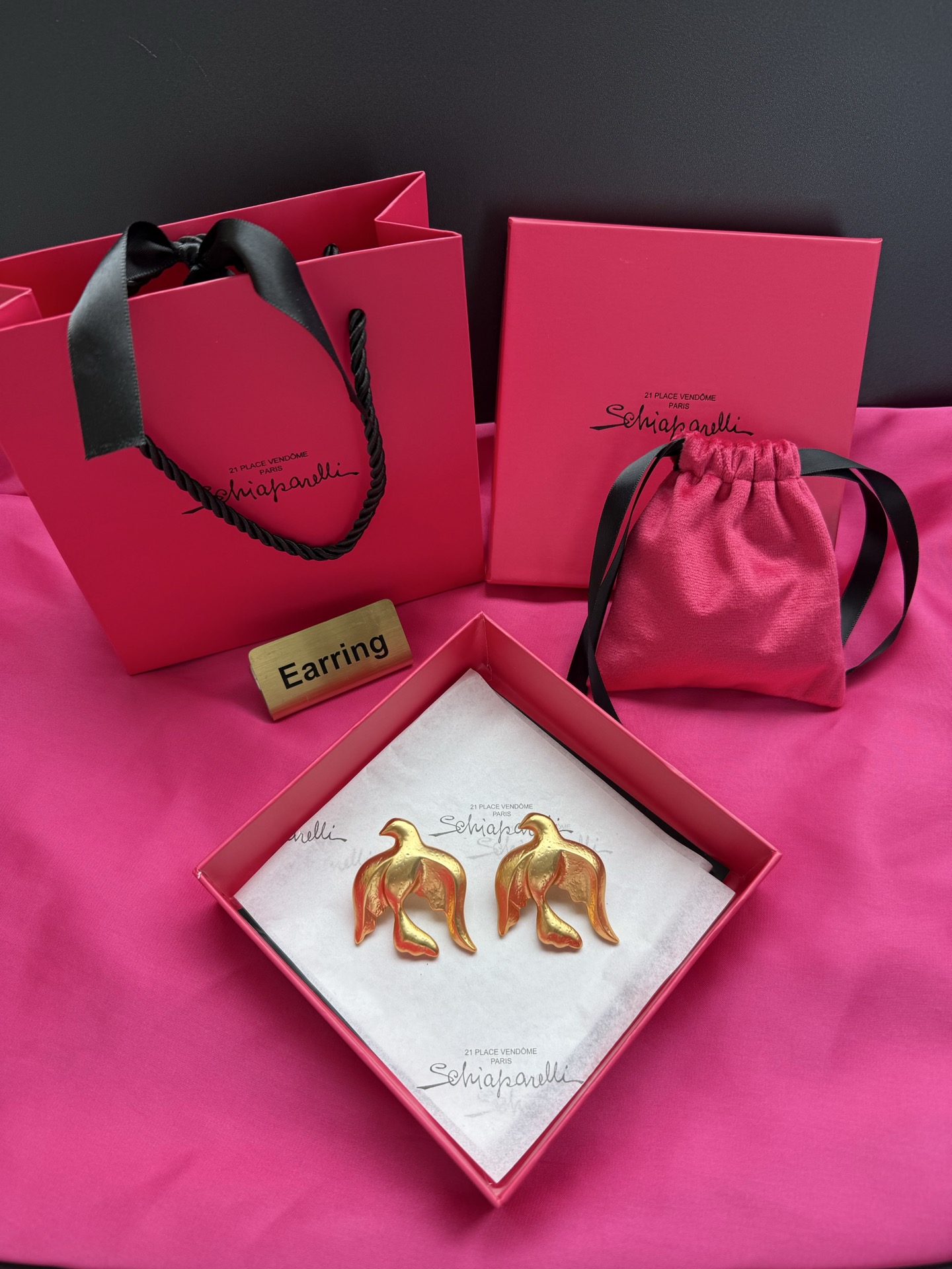 Серьги в виде птиц Schiaparelli