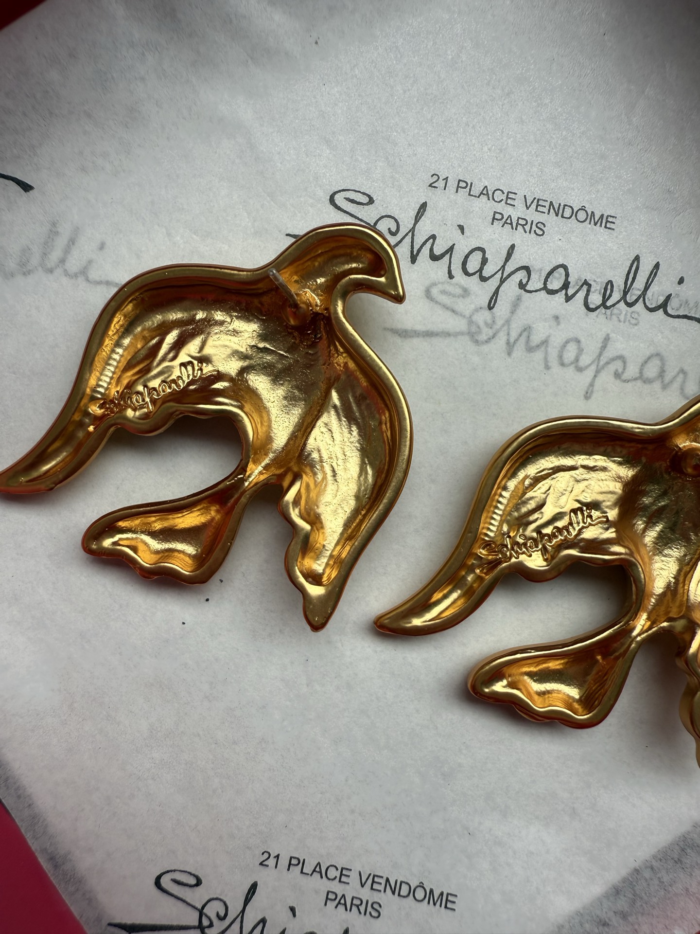 Серьги в виде птиц Schiaparelli