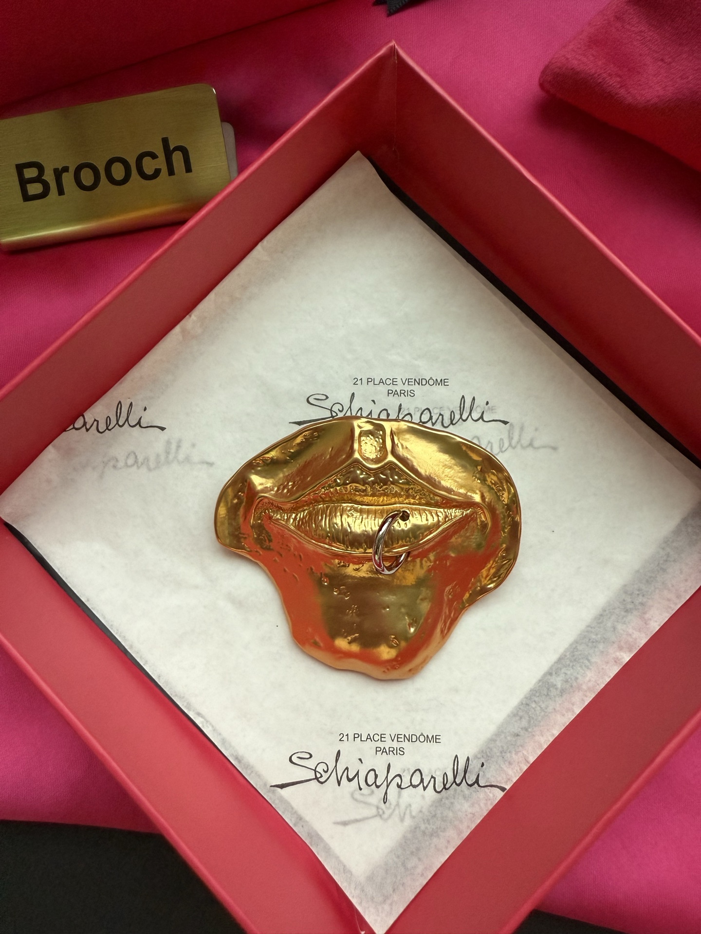 Брошь Schiaparelli в виде губ