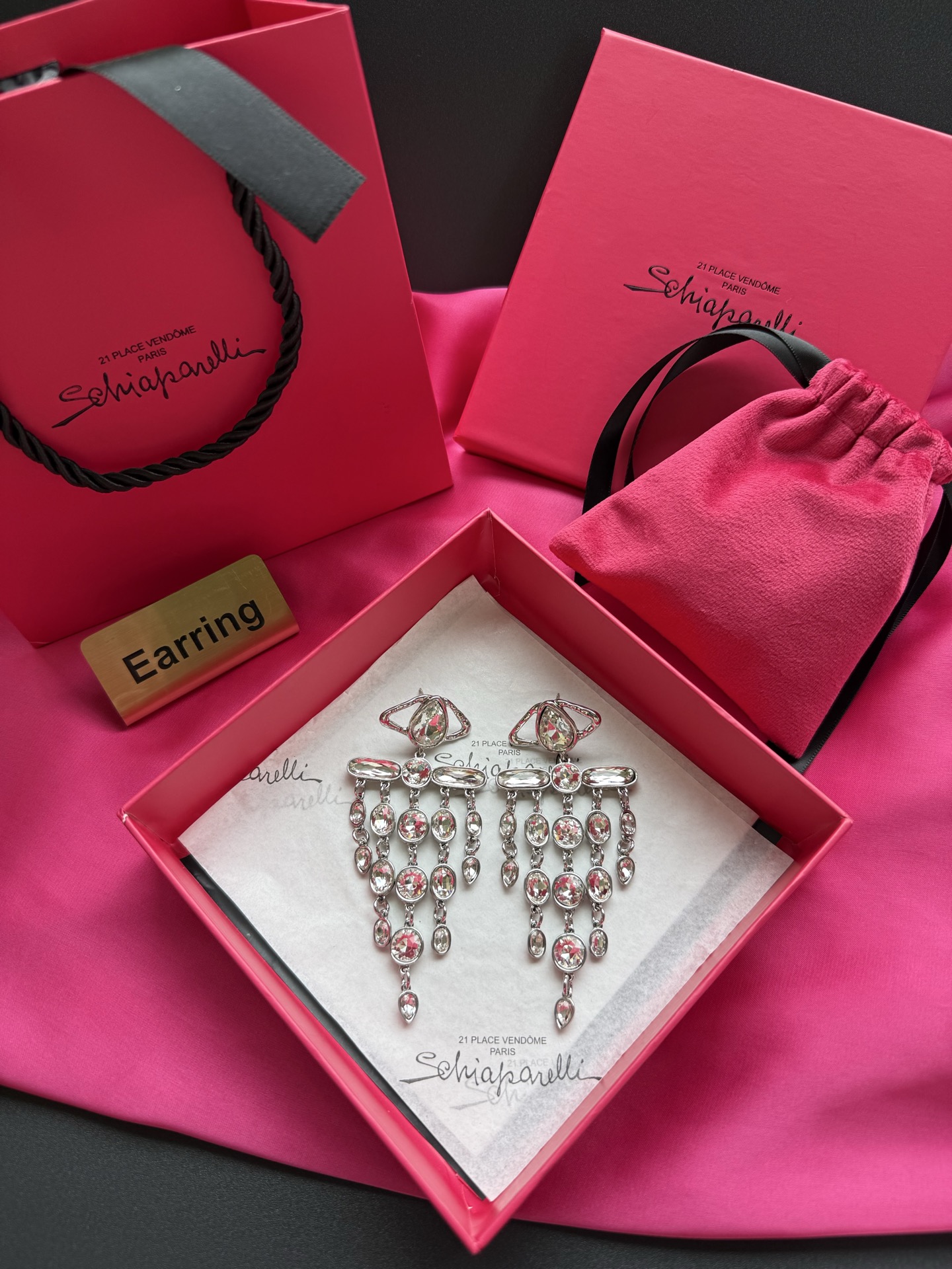 Серьги с кристаллами Schiaparelli