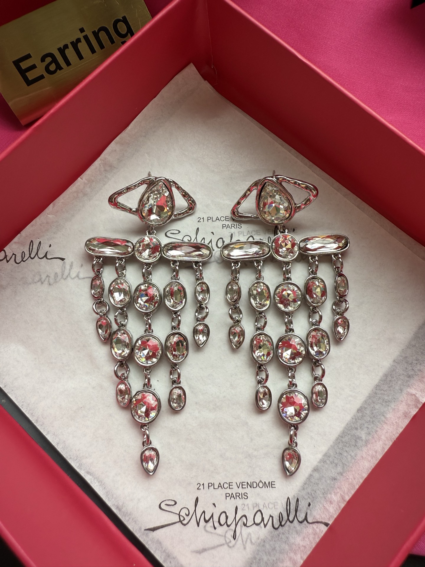 Серьги с кристаллами Schiaparelli