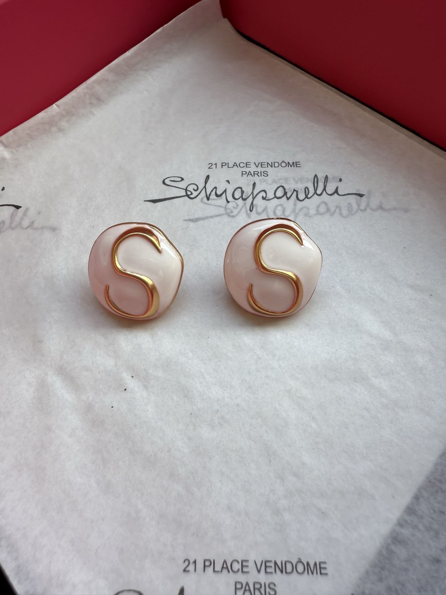 Серьги с логотипом S Schiaparelli