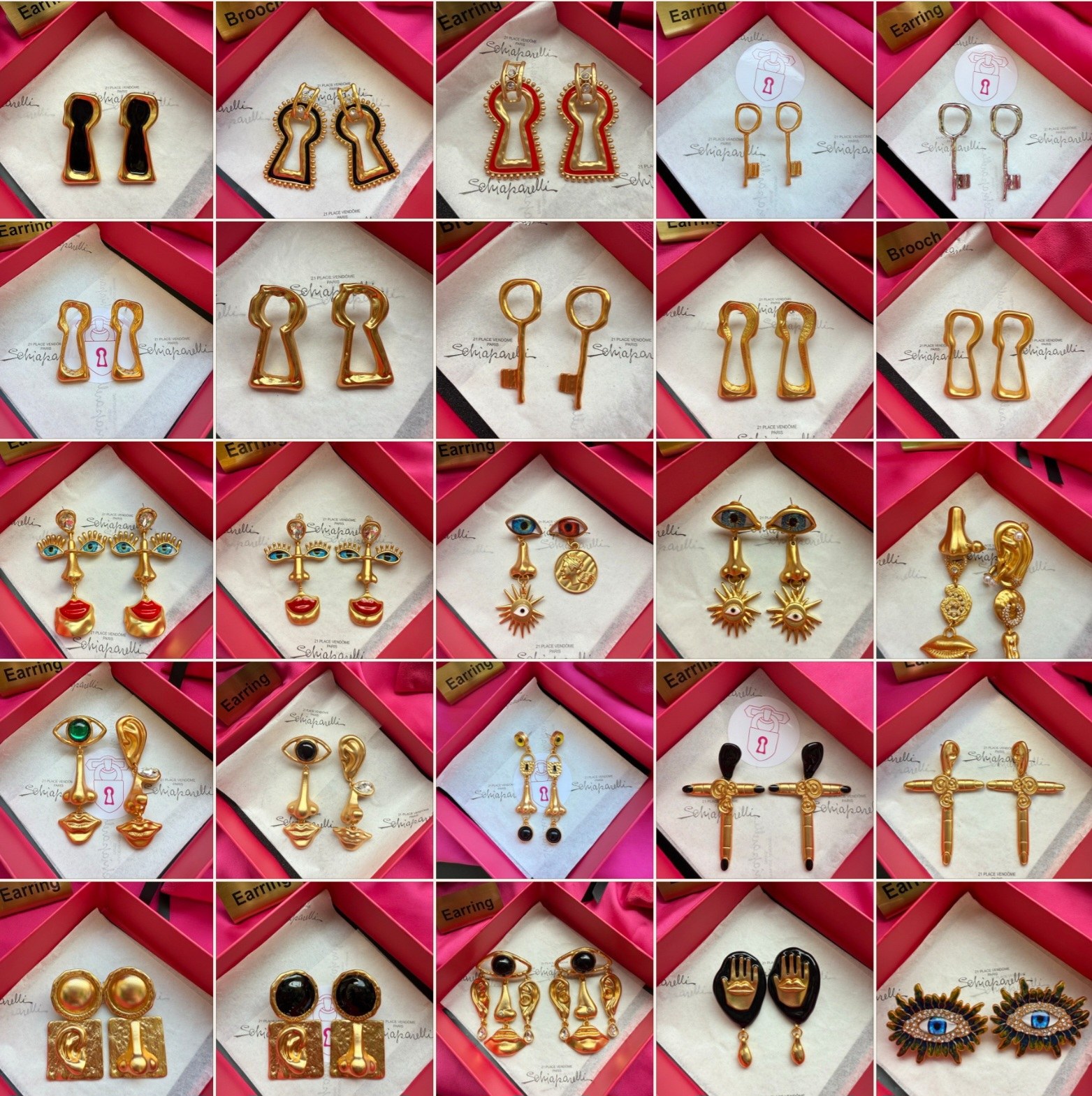 Серьги в виде глаз Schiaparelli