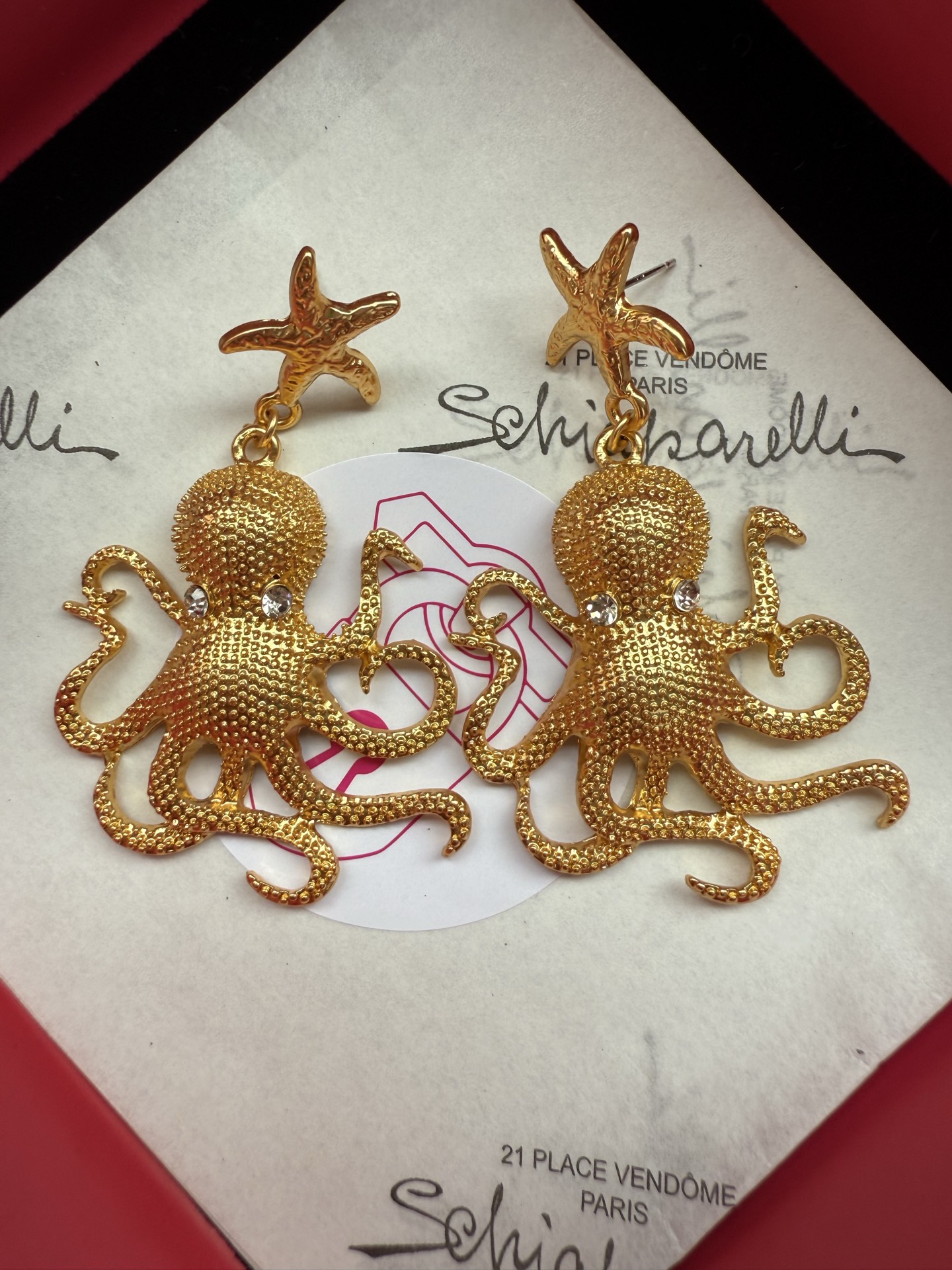 Серьги в виде осьминогов с звездочками Schiaparelli