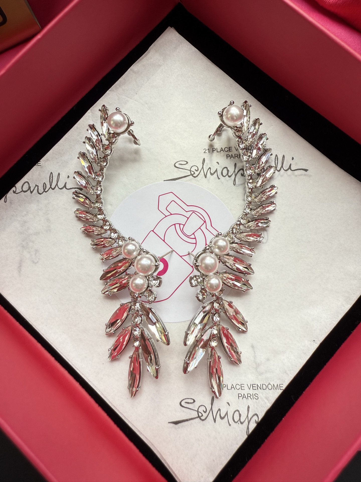 Серьги Schiaparelli с жемчугом и кристаллами