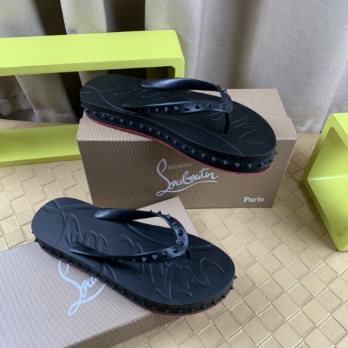 Christian Louboutin Men's Loubi Pool Flat Sandals - Casual Summer Style 1 Christian Louboutin Men’s Loubi Pool Flat Sandals – Casual Summer Style