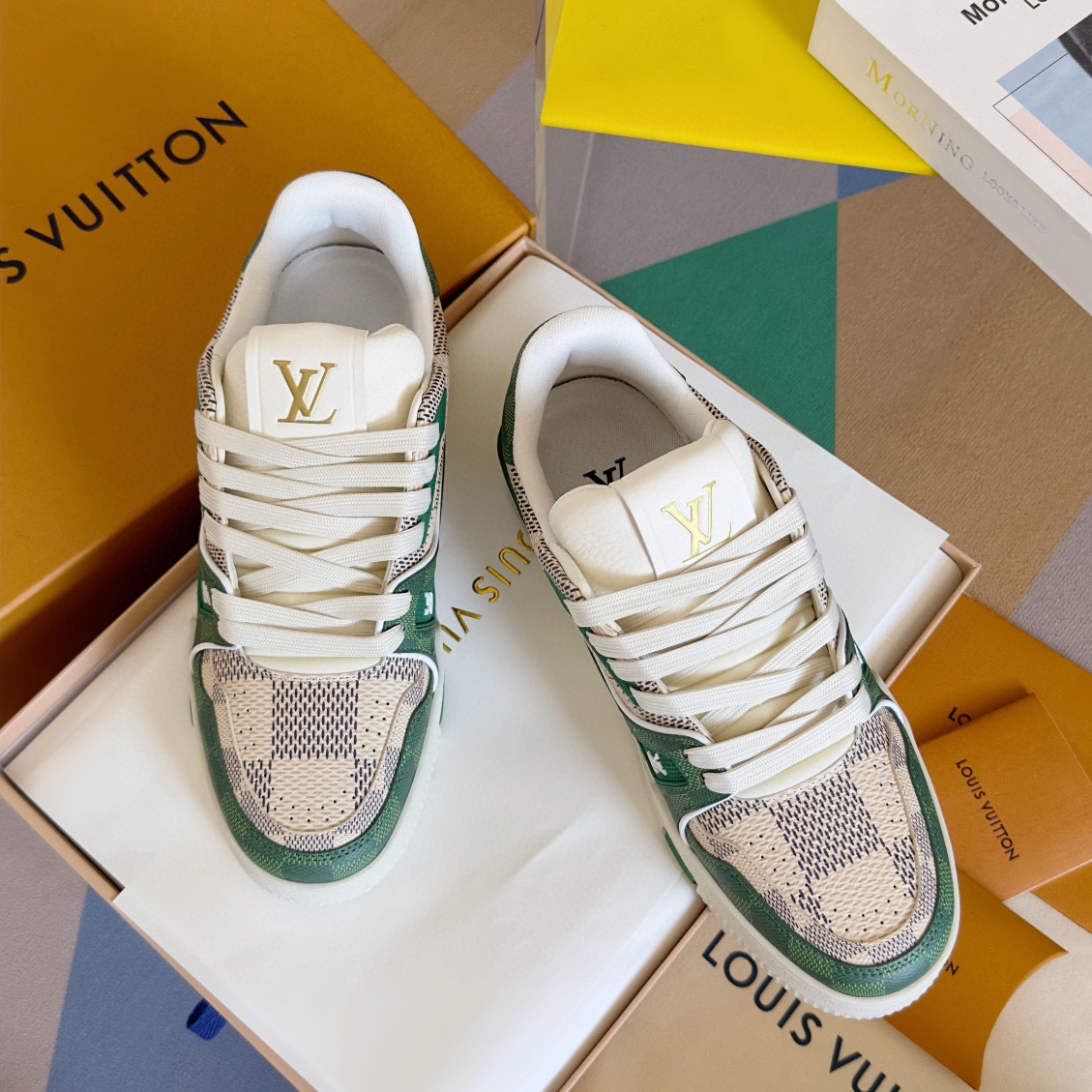 Louis Vuitton Schoenen Sportschoenen Online verkoop
 Unisex Vrouwen Koeienhuid TPU Vintage Hoge toppen
