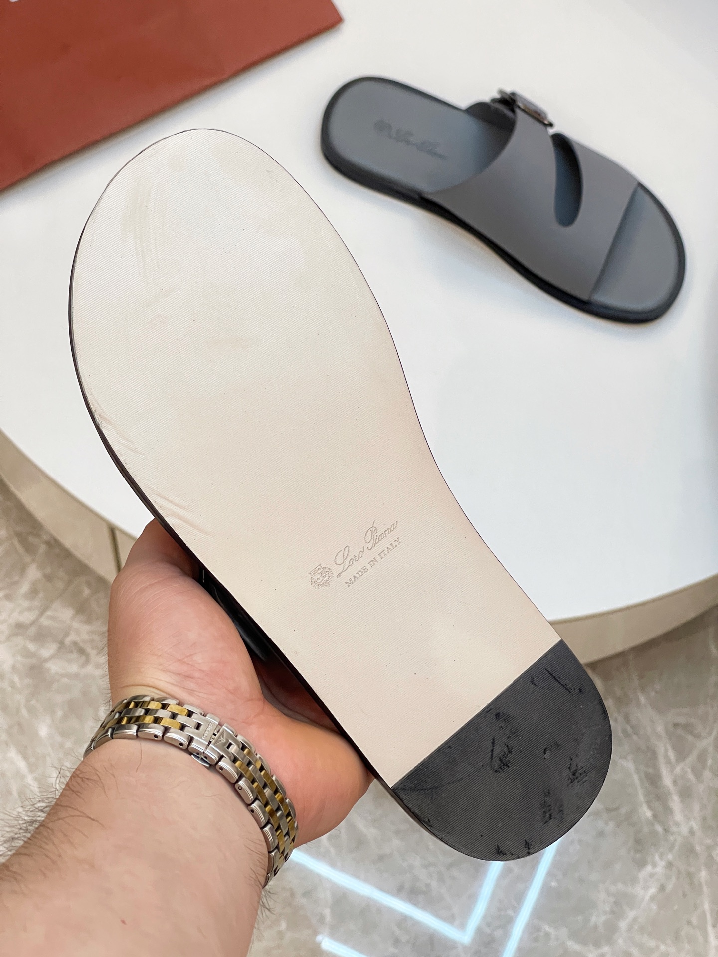 Loro Piana Men's Summer Leather Slides Sandals, Comfortable and Stylish 10 i1746550040832 8250 0 8