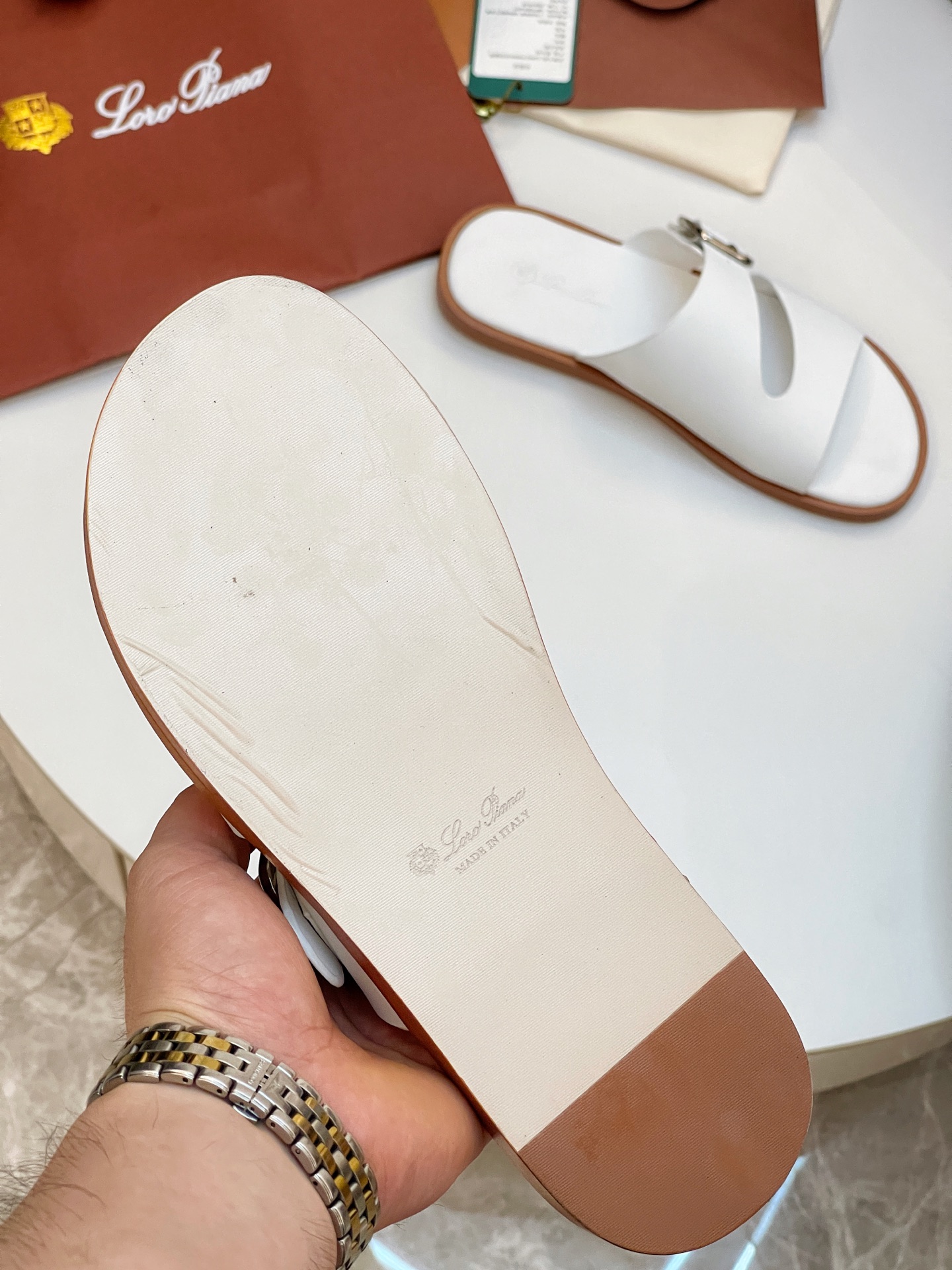 Loro Piana Men's Summer Leather Sandals - Stylish & Comfortable 10 i1746550494834 1330 0 7