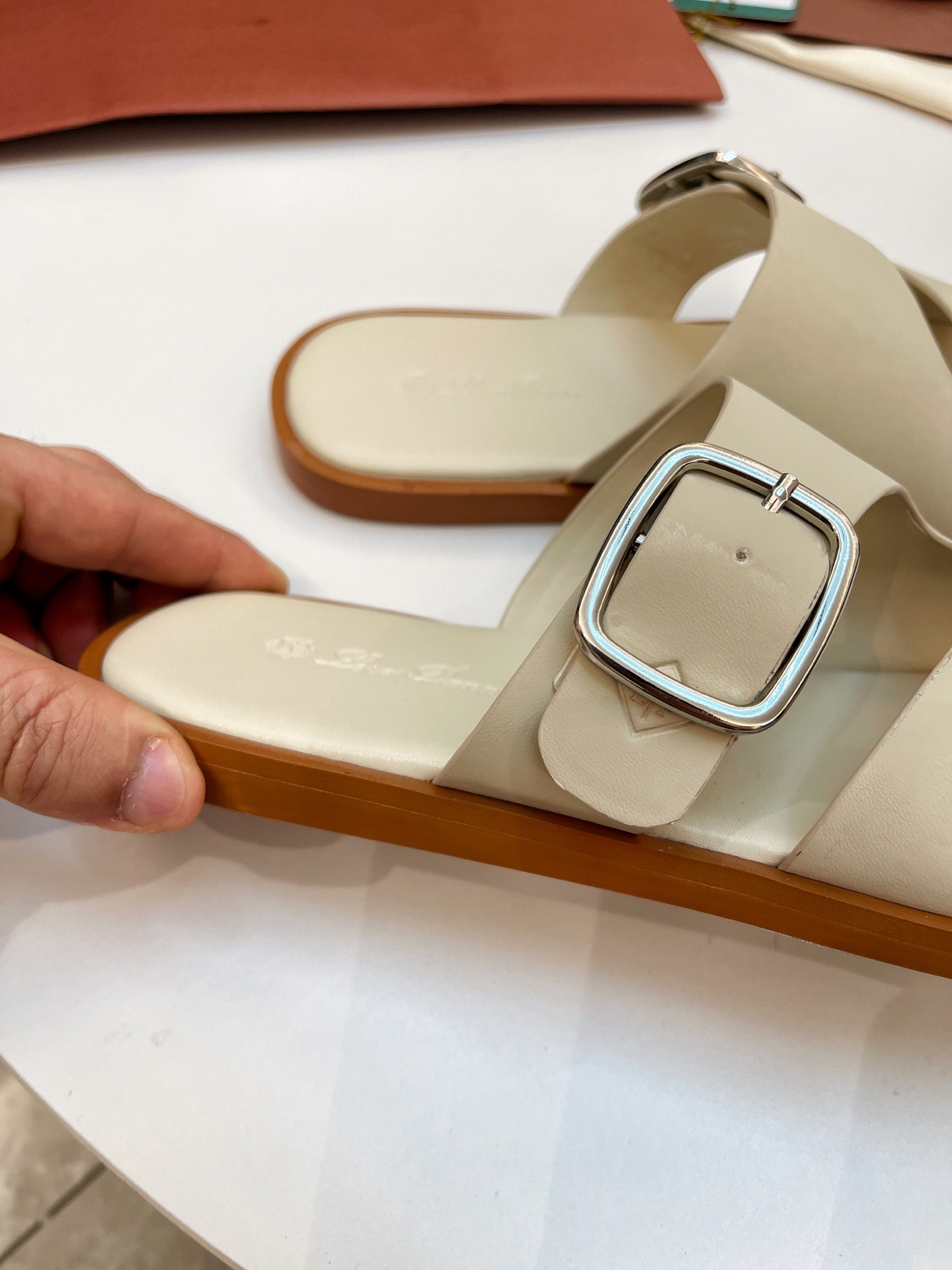 Loro Piana Men's Leather Buckle Slide Sandals - Stylish Summer Comfort 9 i1746550541035 8627 0 7