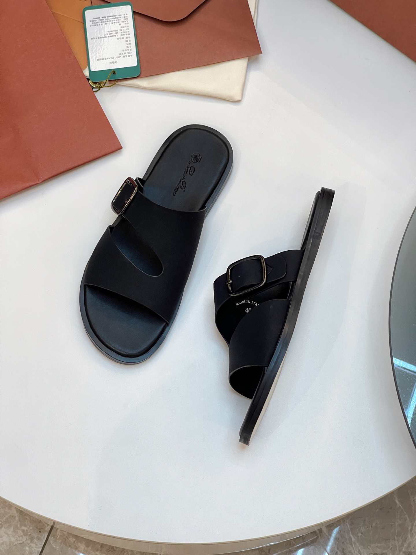 Loro Piana Men's Summer Buckle Sandals Italian Leather, Sizes 39-44 8 i1746550562834 3916 0 6