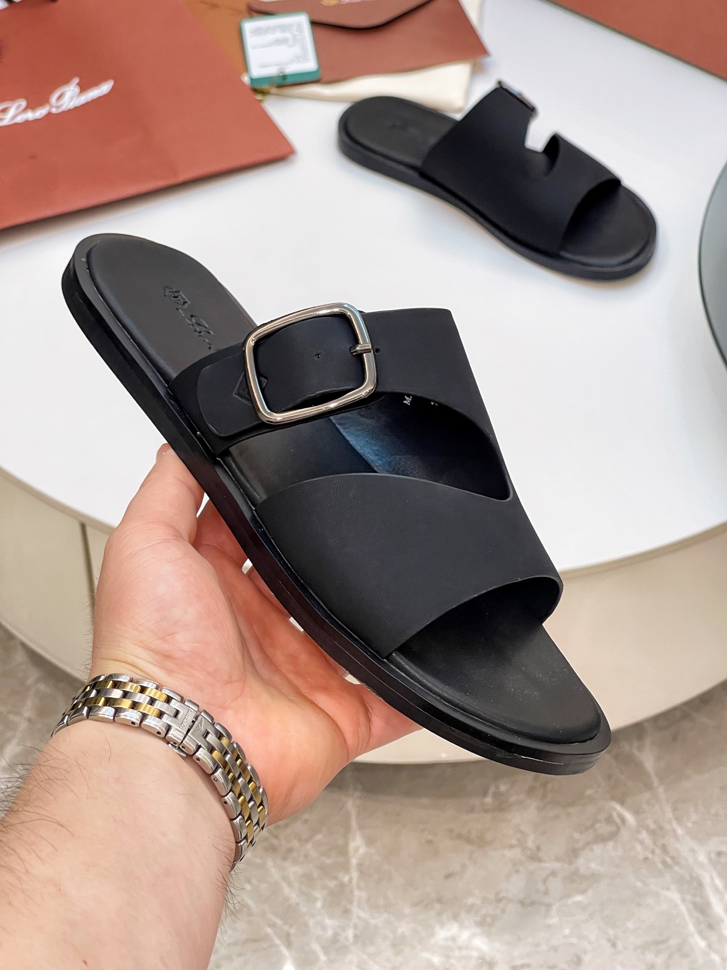 Loro Piana Men's Summer Buckle Sandals Italian Leather, Sizes 39-44 4 i1746550562838 2889 0 2