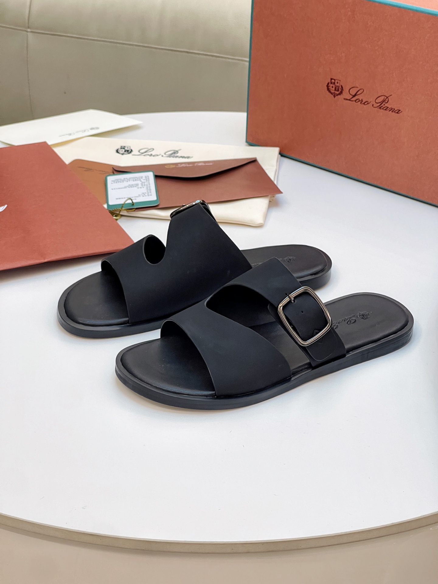 Loro Piana Men's Summer Buckle Sandals Italian Leather, Sizes 39-44 3 i1746550566246 4293 0 1