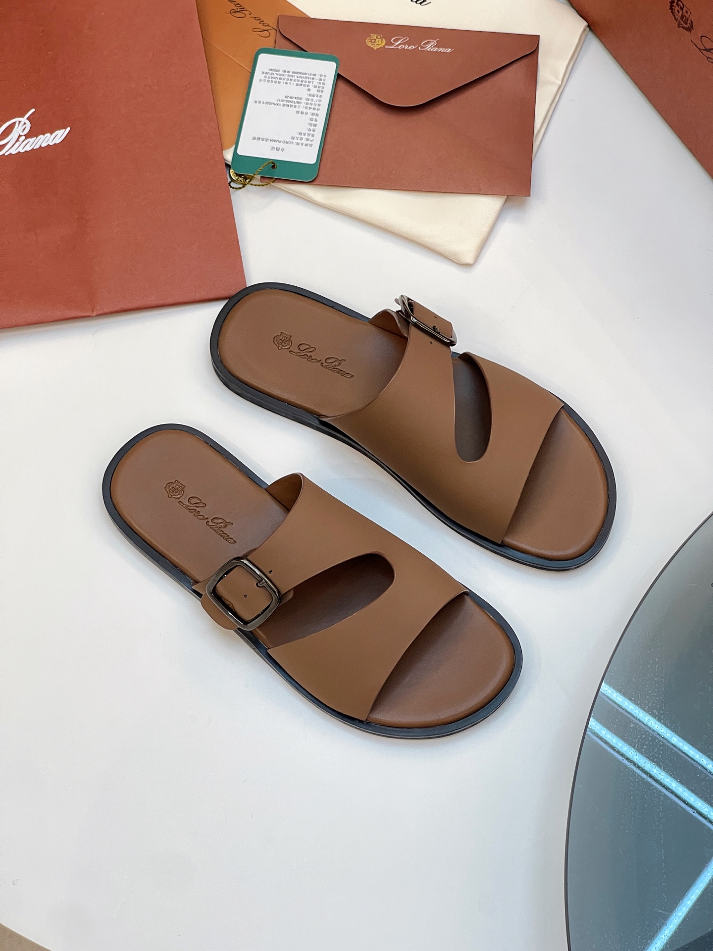 Loro Piana Men's Leather Sandals - Italian Craftsmanship & Comfort 7 i1746550582847 4047 0 5