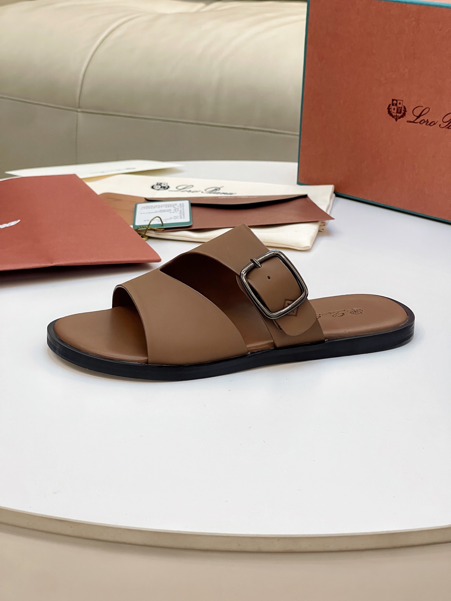Loro Piana Men's Leather Sandals - Italian Craftsmanship & Comfort 6 i1746550582893 7096 0 4