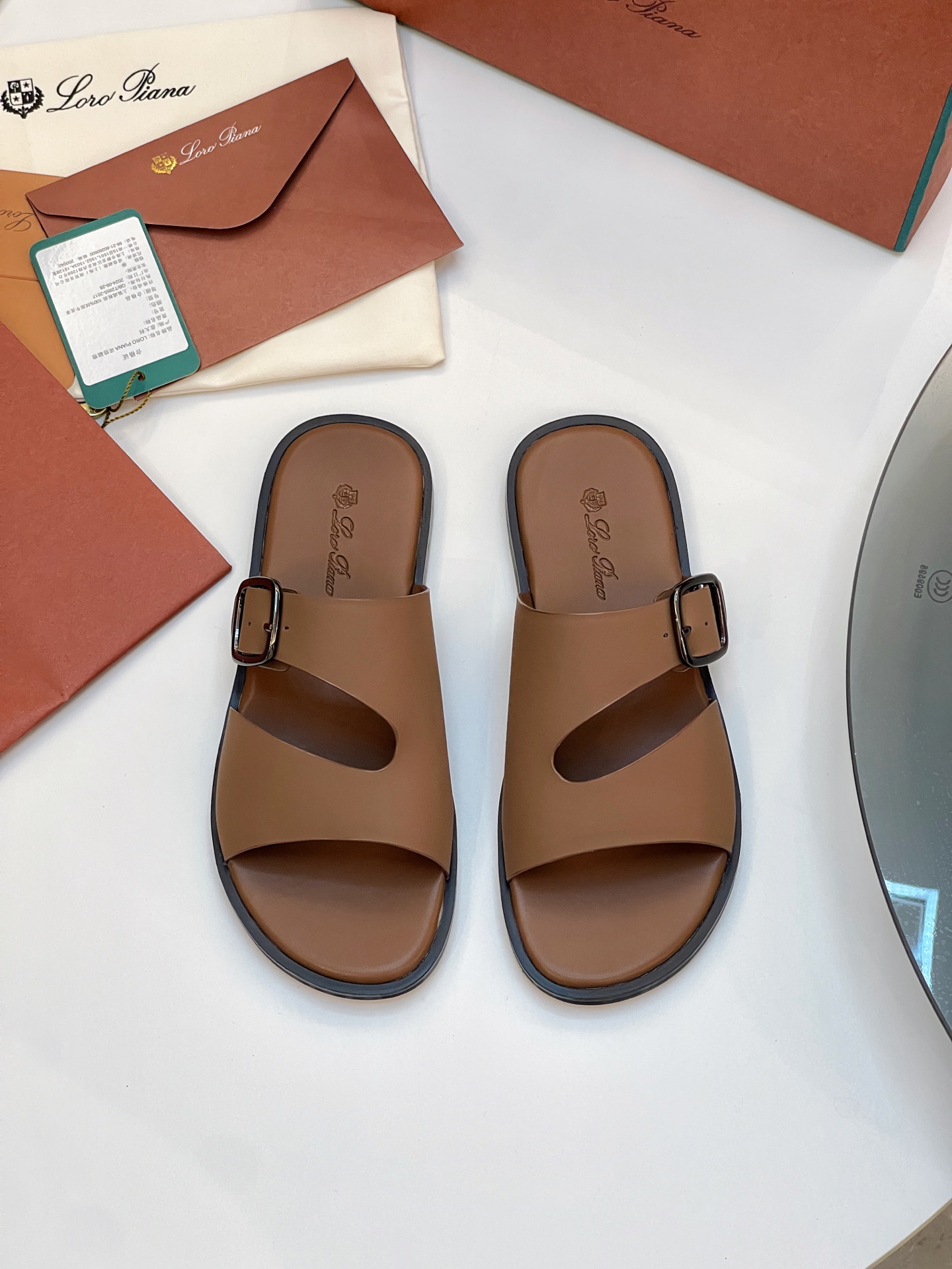 Loro Piana Men's Leather Sandals - Italian Craftsmanship & Comfort 2 i1746550587396 323 0 0