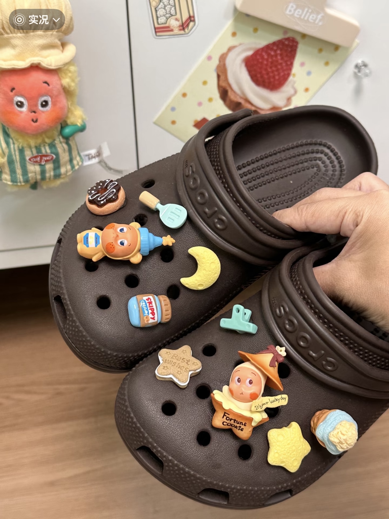 NO:868644,Freshly baked, brown, half-cooked19860909新鲜出炉 咖啡色,半拖,Women's Shoes