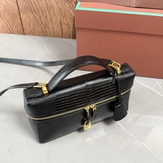 Loro piana Extra Bag L23手袋 款号:FAQ2126 颜色:黑色蜥蜴纹 作为一款小巧精致的优雅配饰 Loro piana Extra Bag L23手袋 款号:FAQ2126 颜色:黑色蜥蜴纹 作为一款小巧精致的优雅配饰