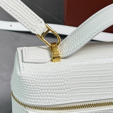 Loro piana Extra Bag L23手袋 款号:FAQ2126 颜色:嫩白色蜥蜴纹 作为一款小巧精致的优雅配 Loro piana Extra Bag L23手袋 款号:FAQ2126 颜色:嫩白色蜥蜴纹 作为一款小巧精致的优雅配