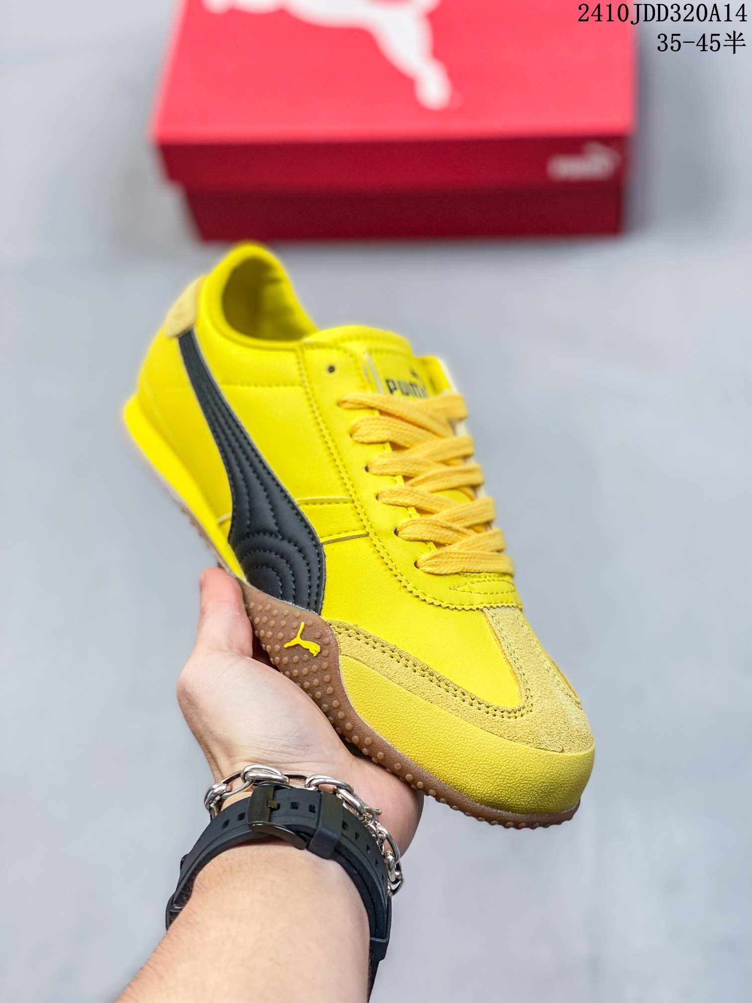 Puma Bella Ut Leather 彪马复古休闲跑步鞋 牛皮材质 真标带半码 带半码 编号:10JDD320A14
