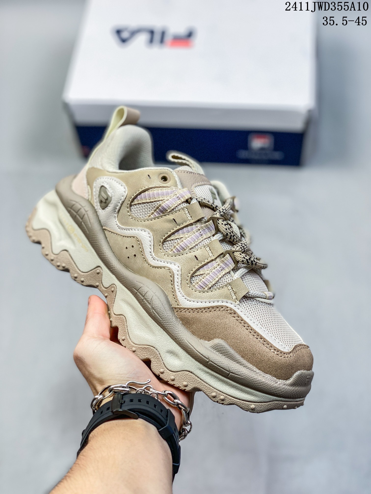 ID:xnm FILA FUSION斐乐官方男鞋老爹鞋2024新款休闲鞋厚底运动鞋QD96 DX