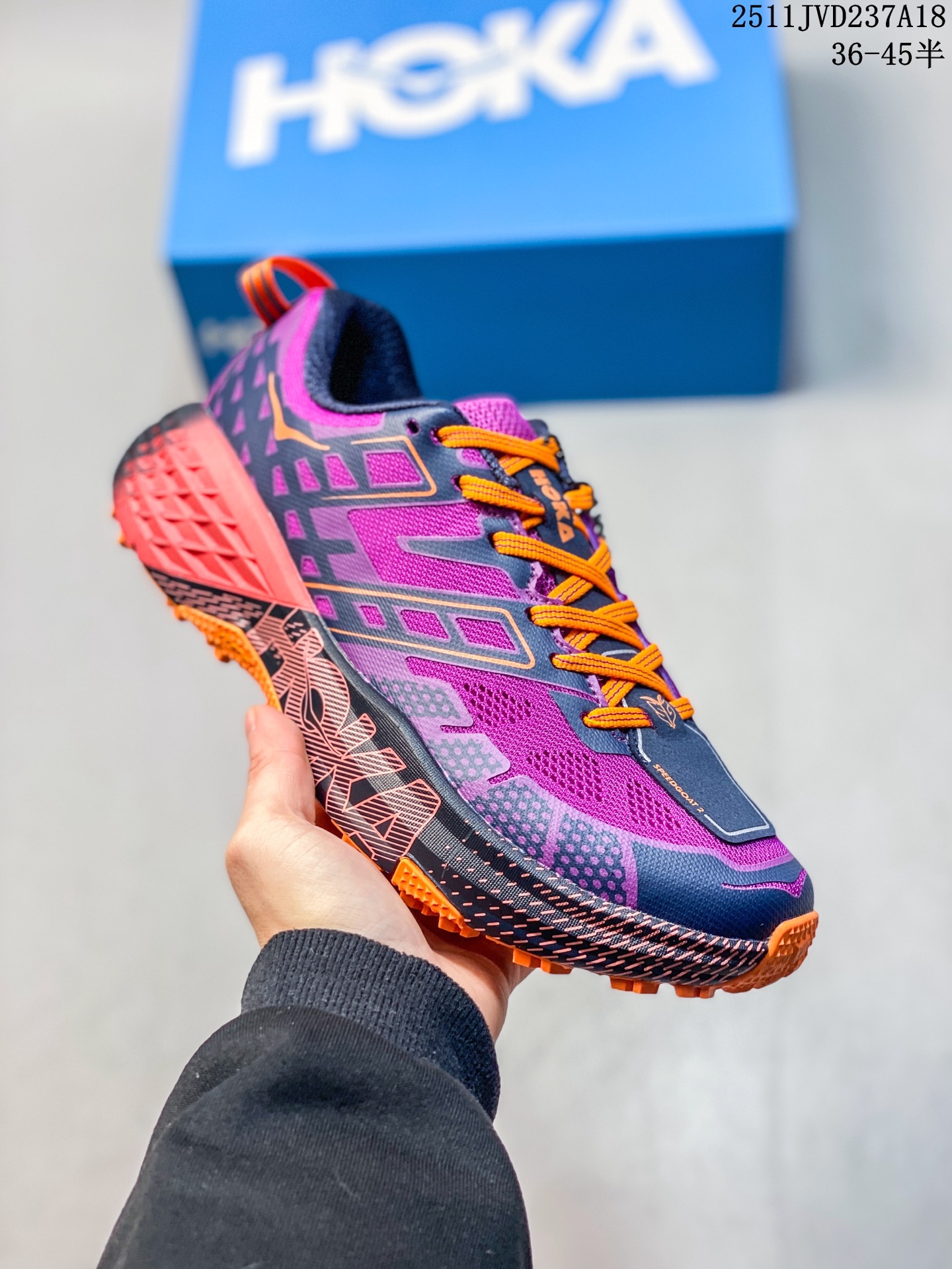 💰170
公司级✅HOKA SPEEDGOAT 2 轻量低帮户外越野跑鞋 户外山脉越野轻量运动跑鞋
特别研发使用性能独特的几何形跑鞋中底 此种鞋底更厚 更高 回弹性也更好 带来卓越的缓冲性能 更加稳定的跑步体验
货号:1162710
尺码:36 36.5 37.5 38 38.5 39 40 40.5 41 42 42.5 43 44 45
ID:JHD101-AJR
11JVD237A18