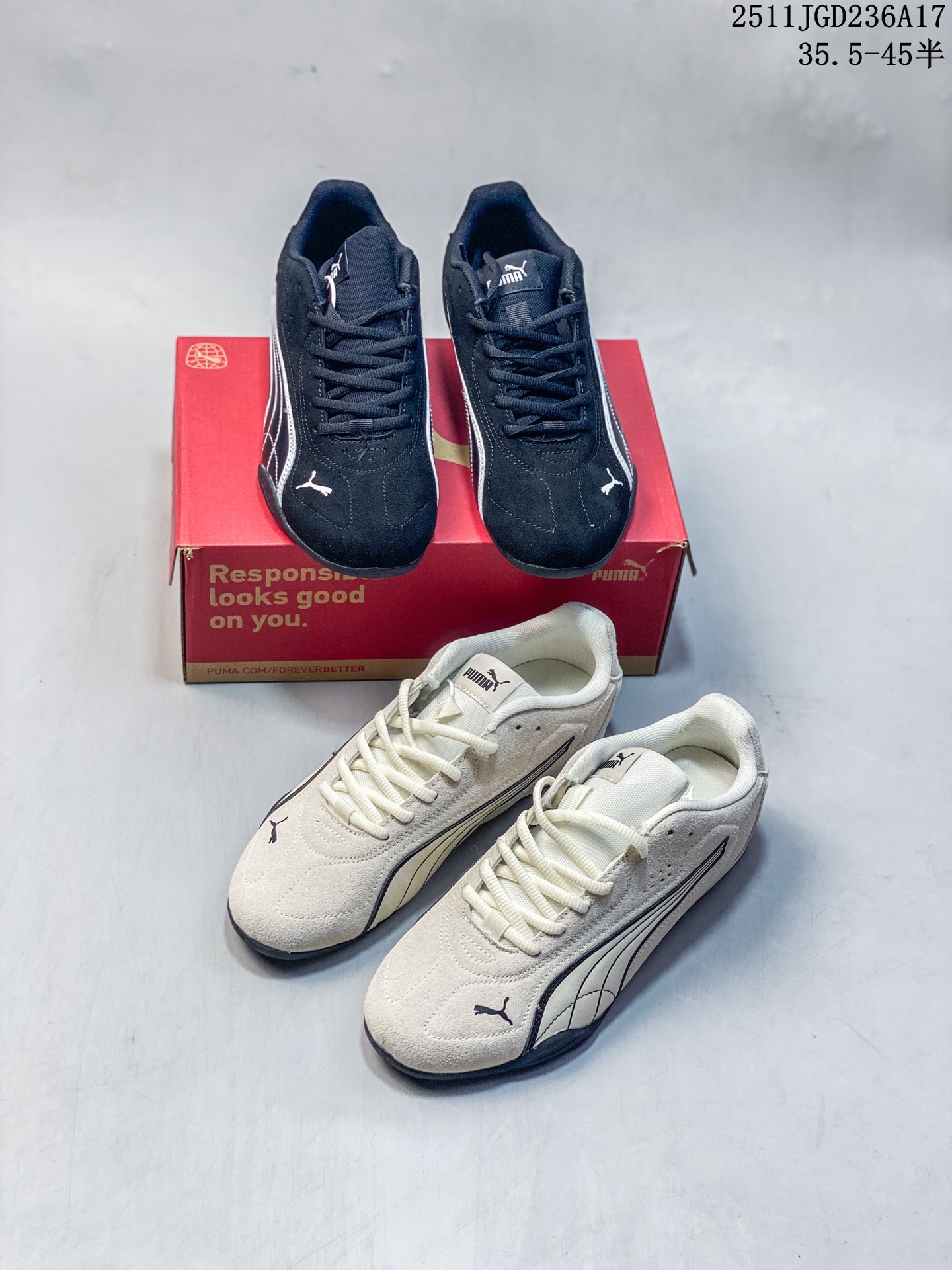 🈴️💰140 公司级✅Puma Catch Soleil SD 彪马 舒适防滑 低帮休闲德训薄底鞋 货号:402681-04 尺码:35.5 36 37 37.5 38 38.5 39 40 40.5 41 42 42.5 43 44 45 ID:JZD101-AJS 11JGD236A17