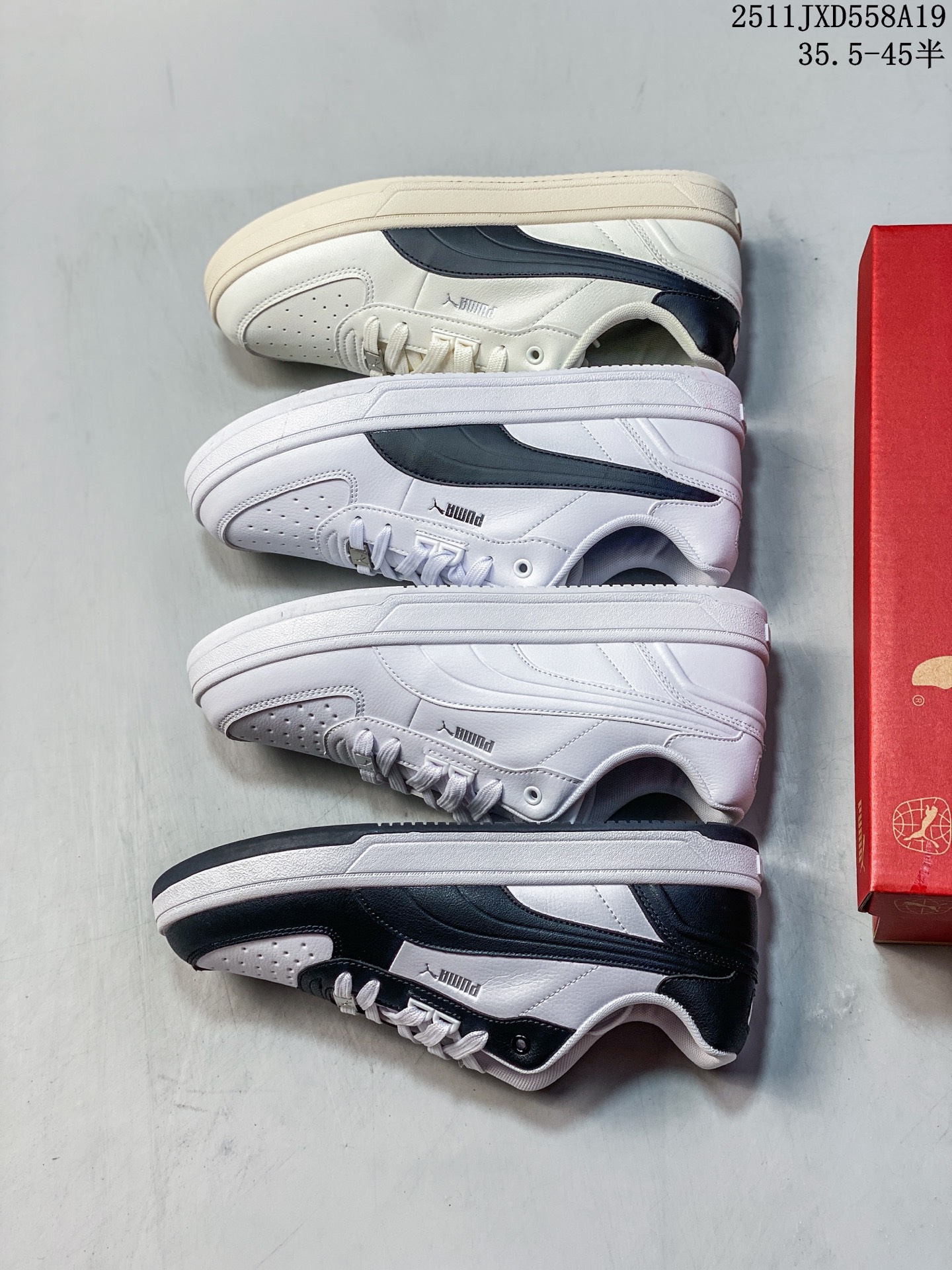 🈴️💰160
PUMA彪马 Caven 2.0 舒适百搭 耐磨轻便 低帮 生活休闲鞋 男女同款 米色，全新款 Slipstream Laces，采用不同颜色皮革的拼接，视觉层次感相当丰富，配合轻微氧化的缝线大底和扁宽的粗鞋带，历久弥新的复古感呼之欲出，鞋帮侧面缀有 Slipstream 字样和 Puma 小 Logo，细节亦十分到位。

类型：男女鞋
货号：395016-15
11JXD558A19