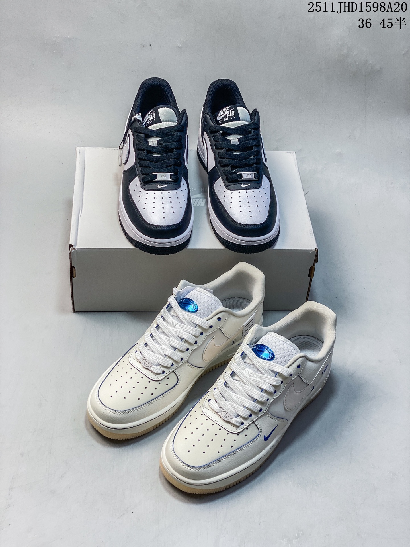 🈴️💰150
独家实拍✨ No.1版本（遥遥领先👍🏻） 
纯原级别 Nike Air Force 1 Low ——“灰白蓝” 货号：FB1839-111
原厂冲刀皮料切割干净 无任何毛边 清洁度细节完美 做工细节全方位比对原鞋。
原楦原纸板 打造纯正空军 专注外贸渠道 全掌内置蜂窝气垫 原盒配件 原厂中底钢印、拉帮完美！
全套原楦原模倾力打造完美版型！
无解鞋型 原盒原配 超高清洁度 全鞋零毛边皮料切割！
[强]一码配一扣
[强]裂皮 断底一月换新
[强]终身质保
我们承诺/保证：所有No.1版本AF1全是官方原鞋开发-全方位比对原鞋！
[强]复刻官方原厂模具-倾力打造完美版型！！
[强]全掌内置蜂窝气垫-材质用料绝不偷工减料！
[强]全配色更换新一代最新版-鱼鳞纹大底！＋可荧光邦迪车缝线！
SIZE：35 36 36.5 37.5 38 38.5 39 40 40.5 41 42 42.5 43 44 44.5 45
11JHD1598A20