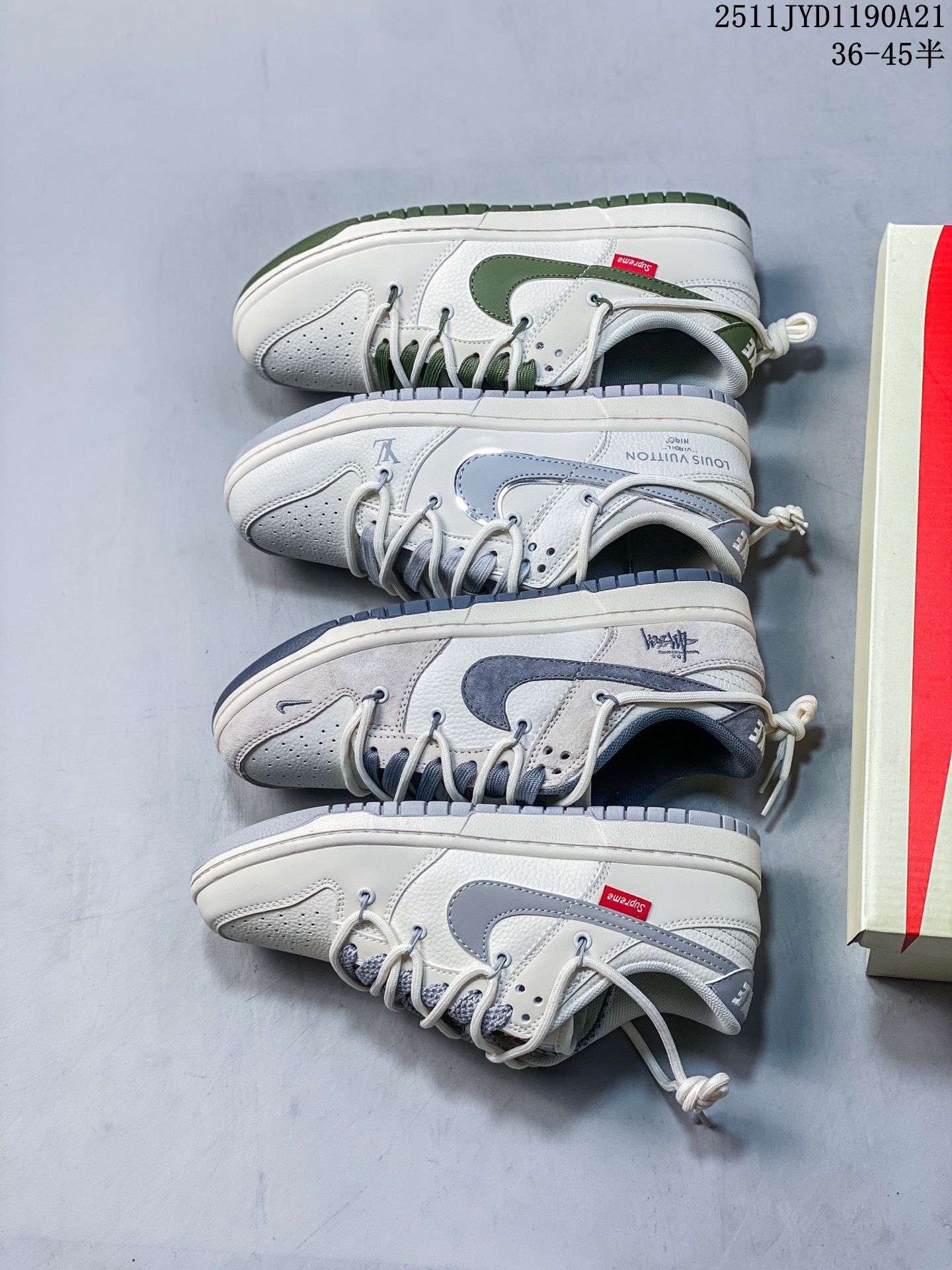 🈴️💰170
海外爆款限量发售!公司级 Nike SB Dunk Low“Sup系列——绑带米白灰勾” 周年高端定制 低帮休闲板鞋 定制鞋盒 大厂纯原品质出货 超高清洁度 皮料切割干净无任何毛边 细节完美
货号:DM6868-091
Size:36 36.5 37.5 38 36.5 39 40 40.5 41 42 42.5 43 44 44.5 45
11JYD1190A21