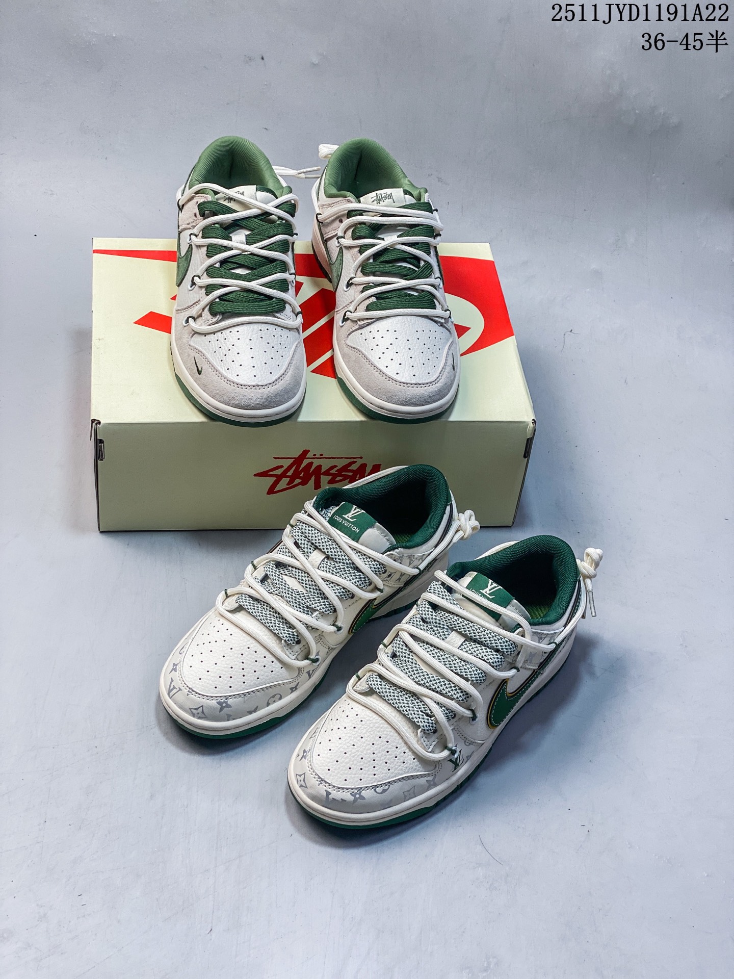 🈴️💰170
海外爆款限量发售!公司级 Nike SB Dunk Low“LV联名-绑带绿勾” 周年高端定制 低帮休闲板鞋 定制鞋盒 大厂纯原品质出货 超高清洁度 皮料切割干净无任何毛边 细节完美
货号DM6868-103
Size:36 36.5 37.5 38 36.5 39 40 40.5 41 42 42.5 43 44 44.5 45
11JYD1191A22